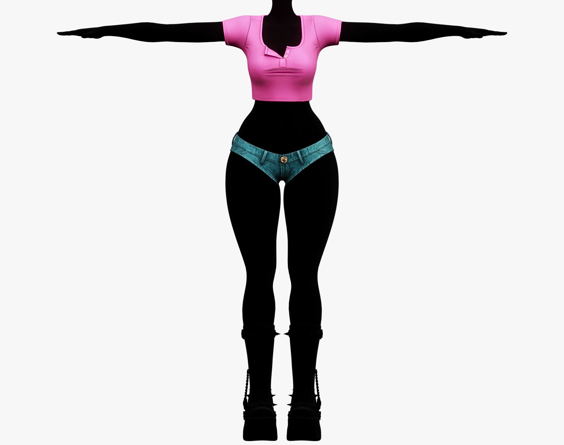 EGIRL Summer Streetwear Jeans Micro Shorts + Crop Top | WOLVES STUDIO
