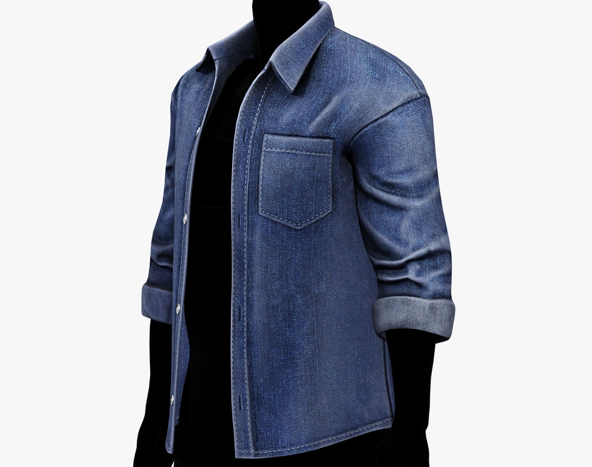 RANCHER - Denim Shirt | VRChat Male Clothing | WOLVES STUDIO