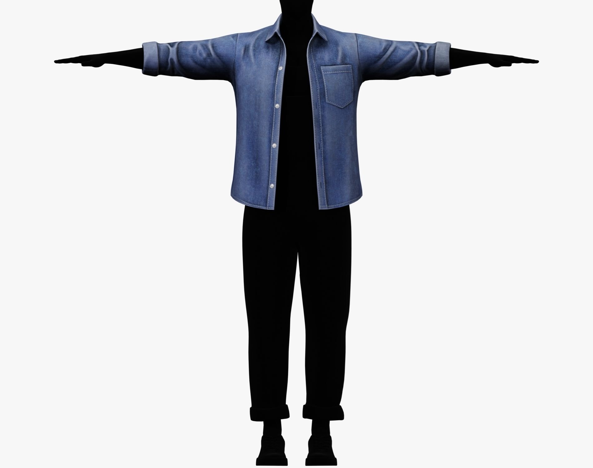 RANCHER - Denim Shirt | VRChat Male Clothing | WOLVES STUDIO