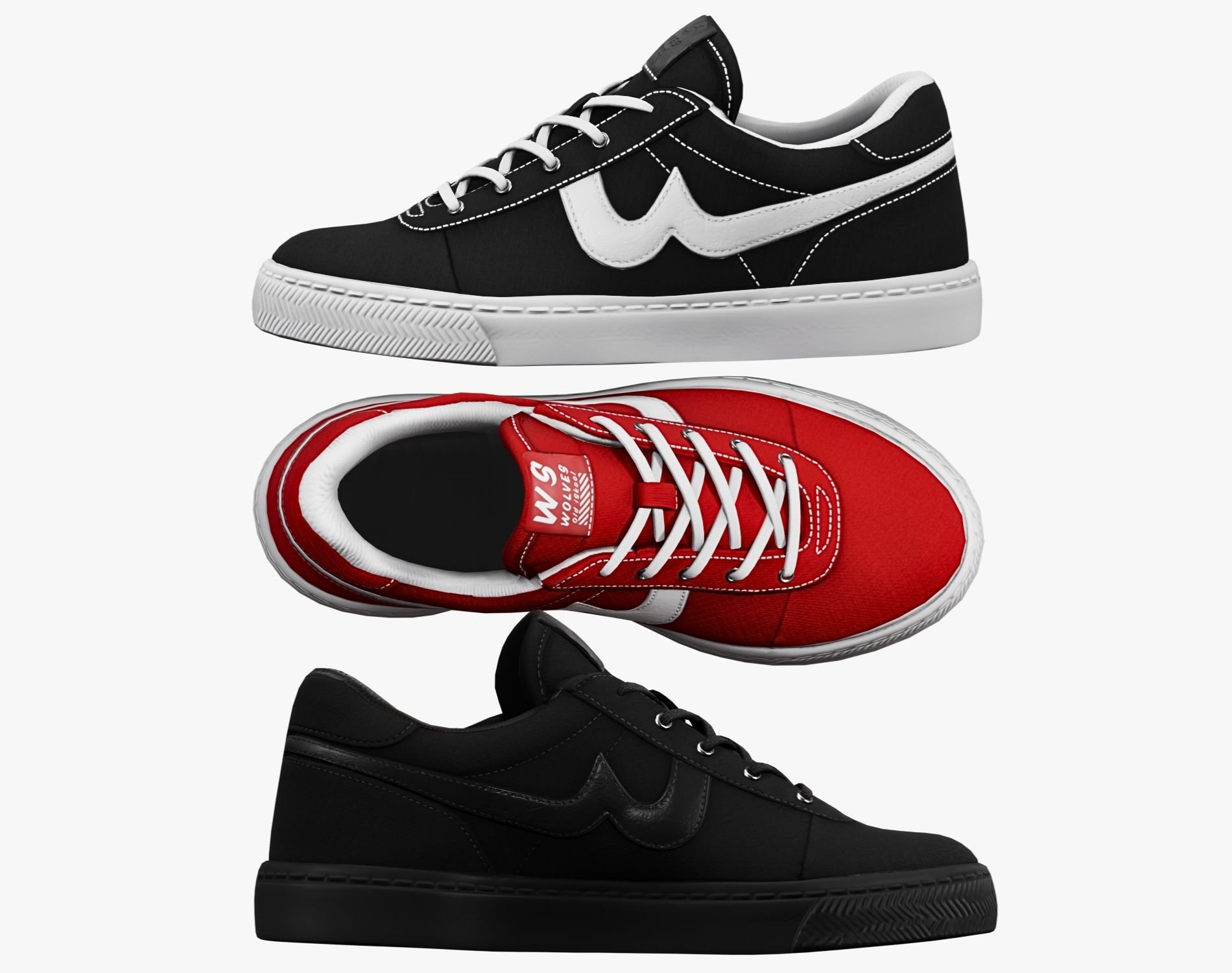 VINTAGE LOW - Canvas Sneakers | VRChat Unisex Shoes | WOLVES STUDIO