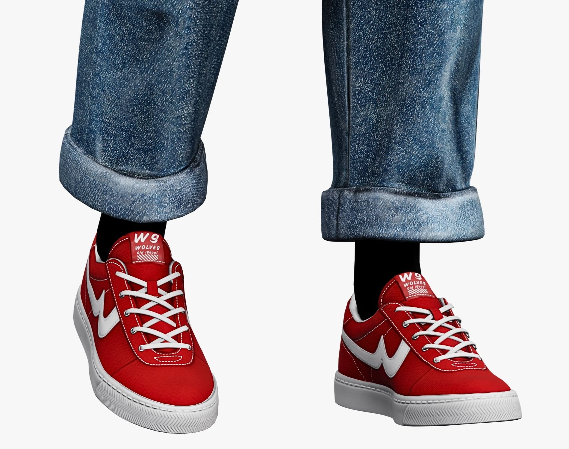 VINTAGE LOW - Canvas Sneakers | VRChat Unisex Shoes | WOLVES STUDIO
