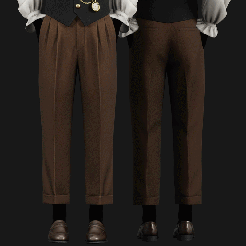 Men's Pleated Pants - Modular Outfit | WOLVES STUDIO