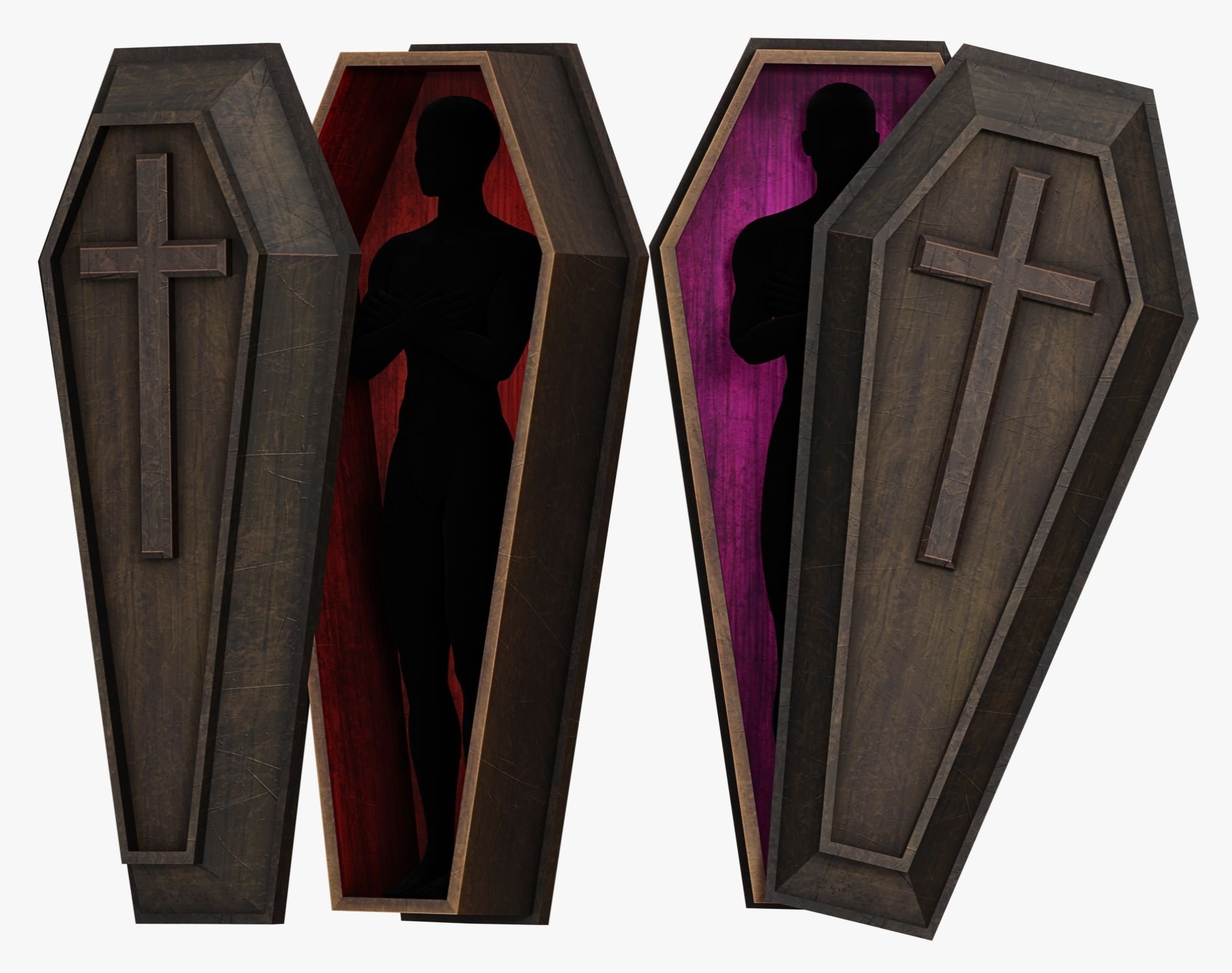 Coffins Pack - Halloween Props | WOLVES STUDIO