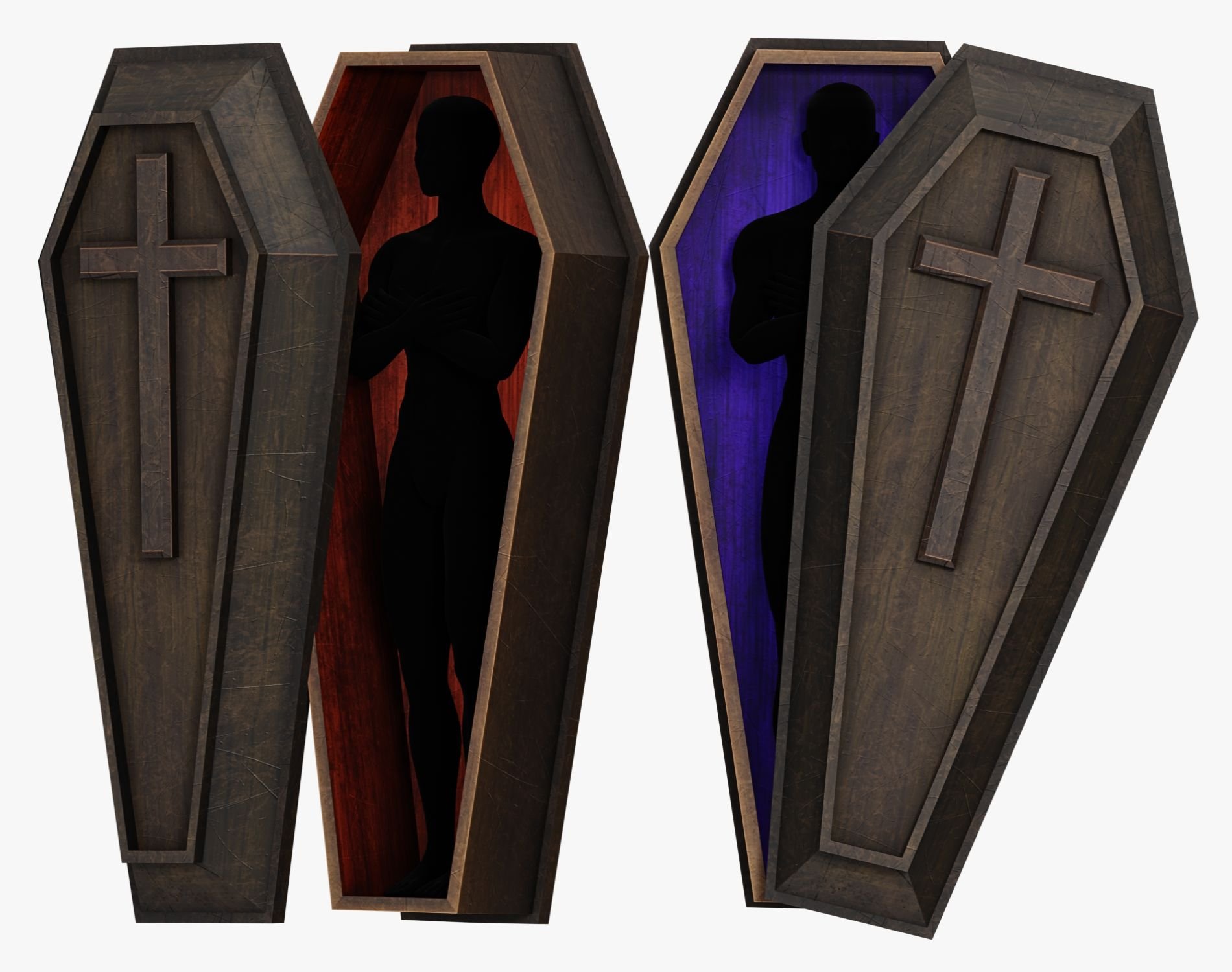 Coffins Pack - Halloween Props | WOLVES STUDIO