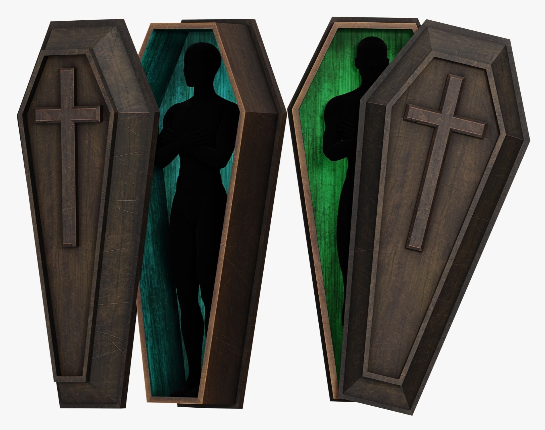 Coffins Pack - Halloween Props | WOLVES STUDIO