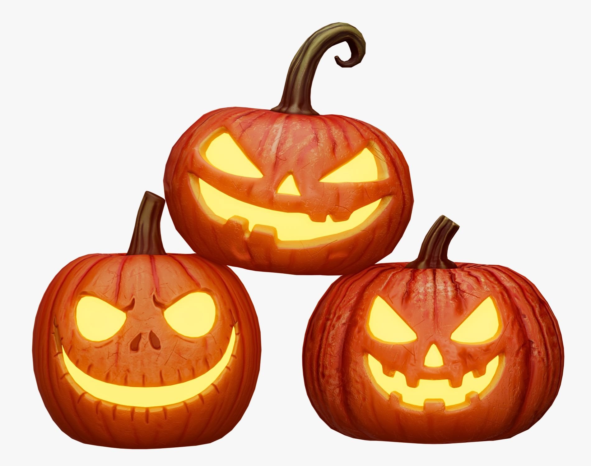 Pumpkin Heads Pack - Halloween Props | WOLVES STUDIO