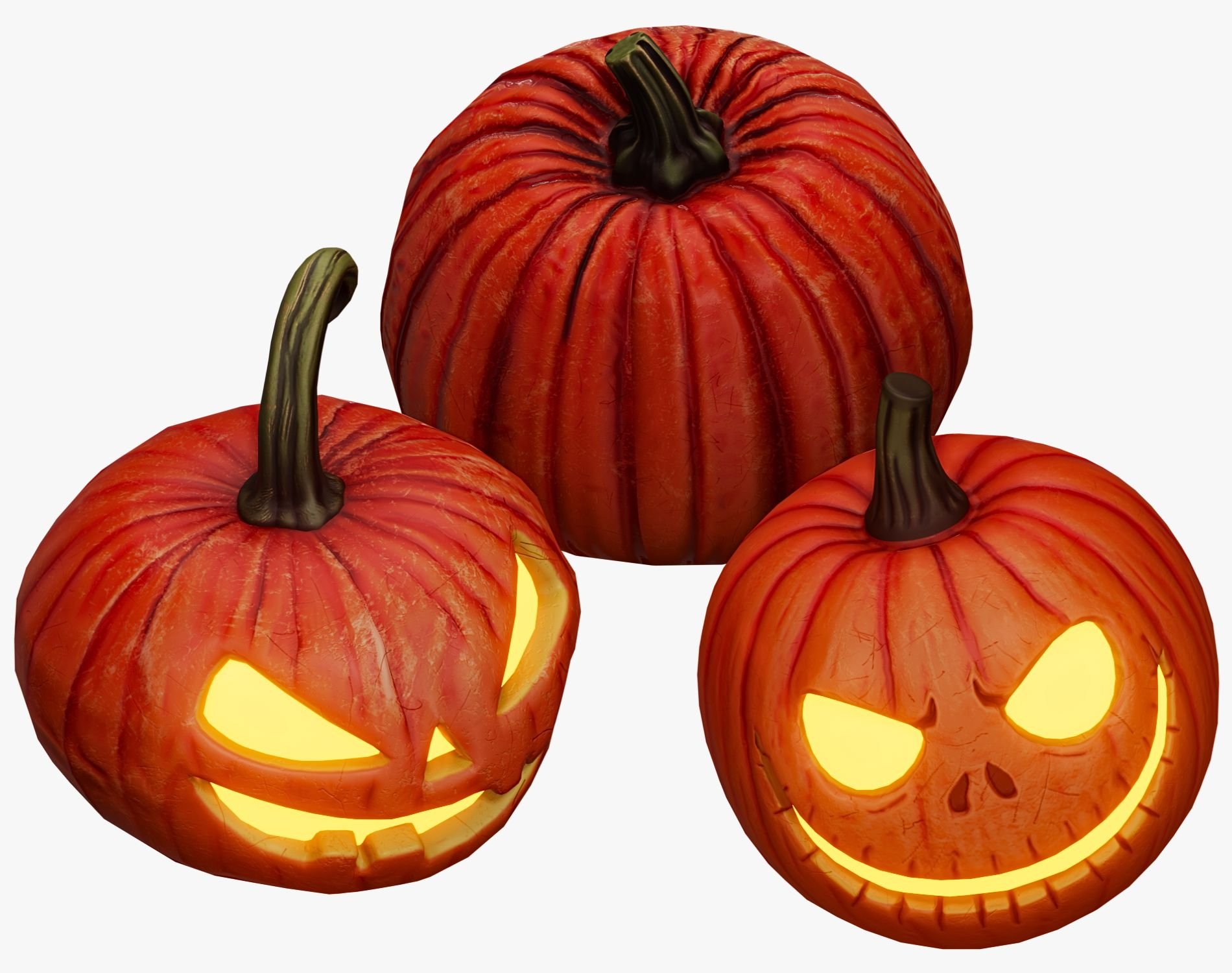 Pumpkin Heads Pack - Halloween Props | WOLVES STUDIO