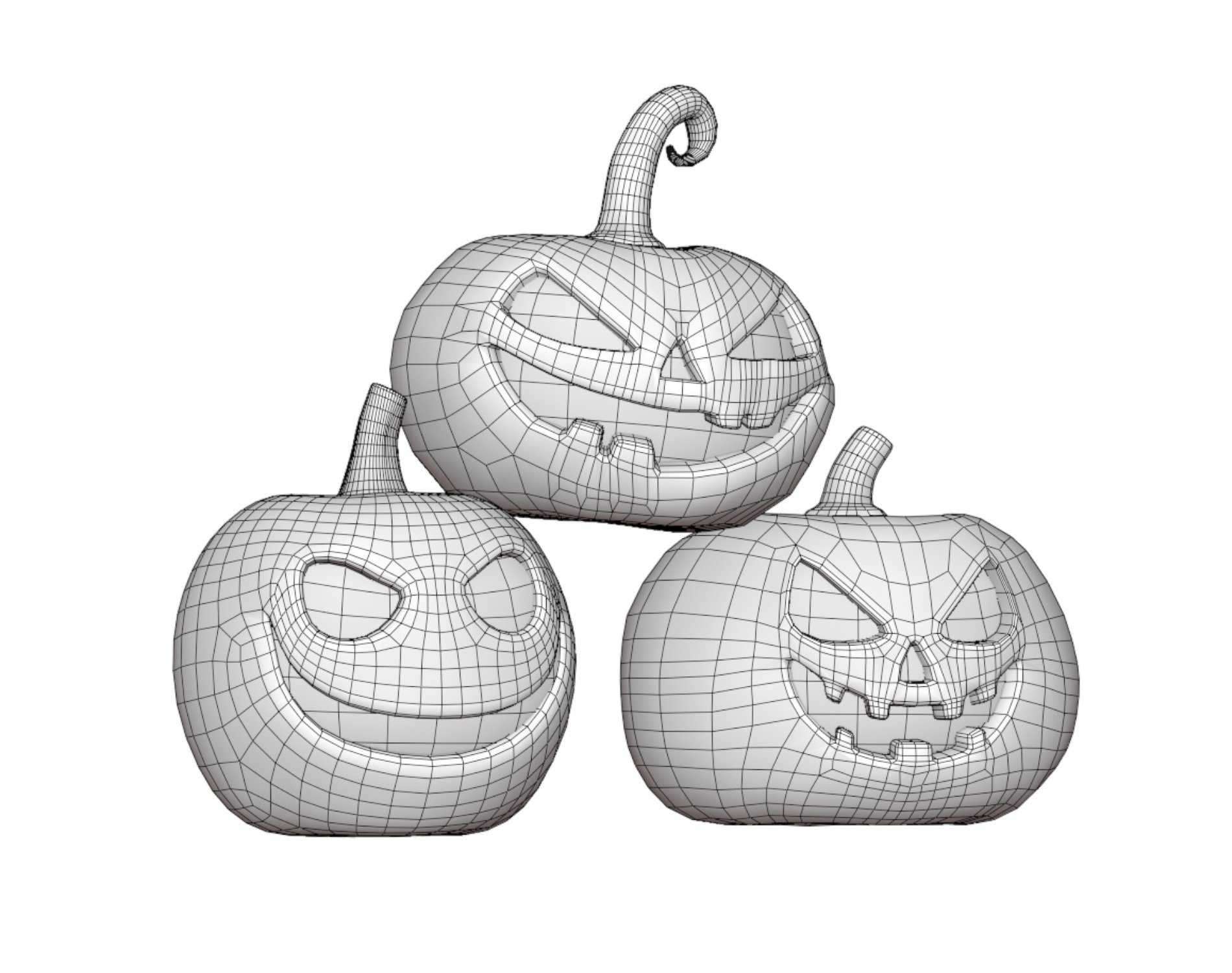 Pumpkin Heads Pack - Halloween Props | WOLVES STUDIO