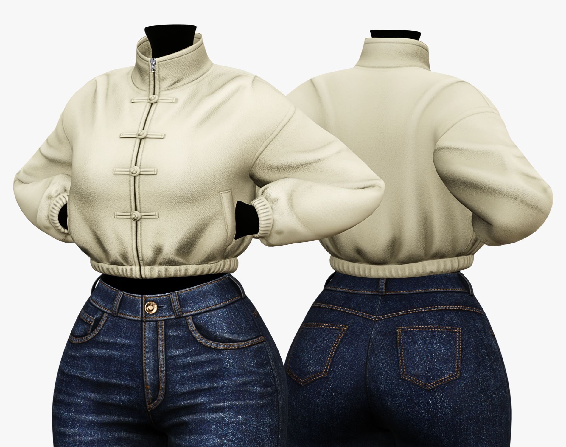 Funnel Neck Jacket - Pack 6 IN 1 | WOLVES STUDIO