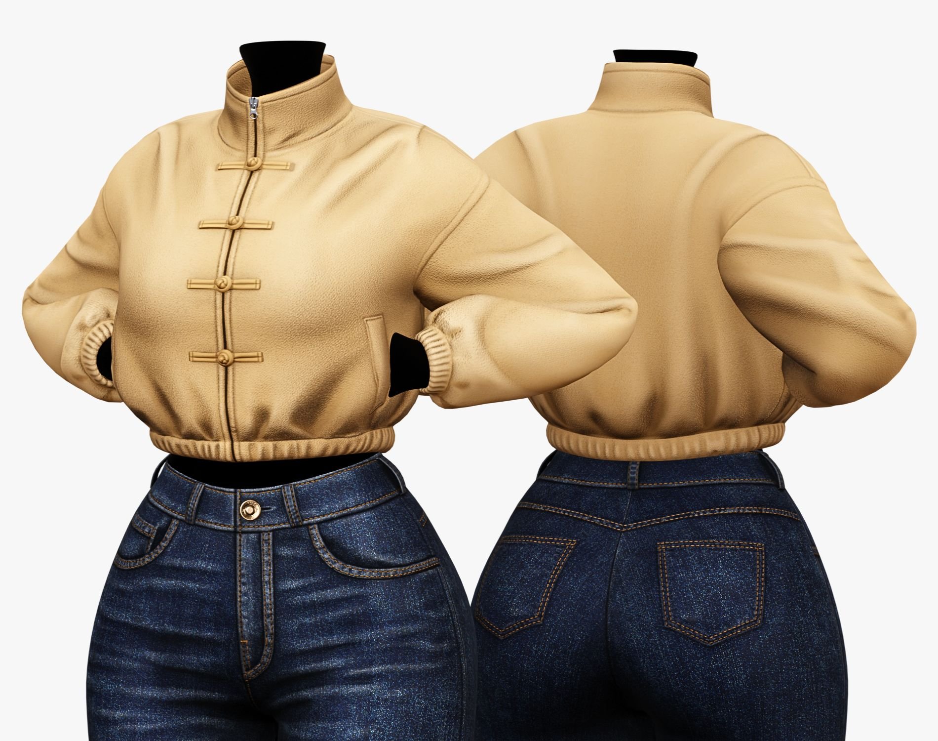 Funnel Neck Jacket - Pack 6 IN 1 | WOLVES STUDIO