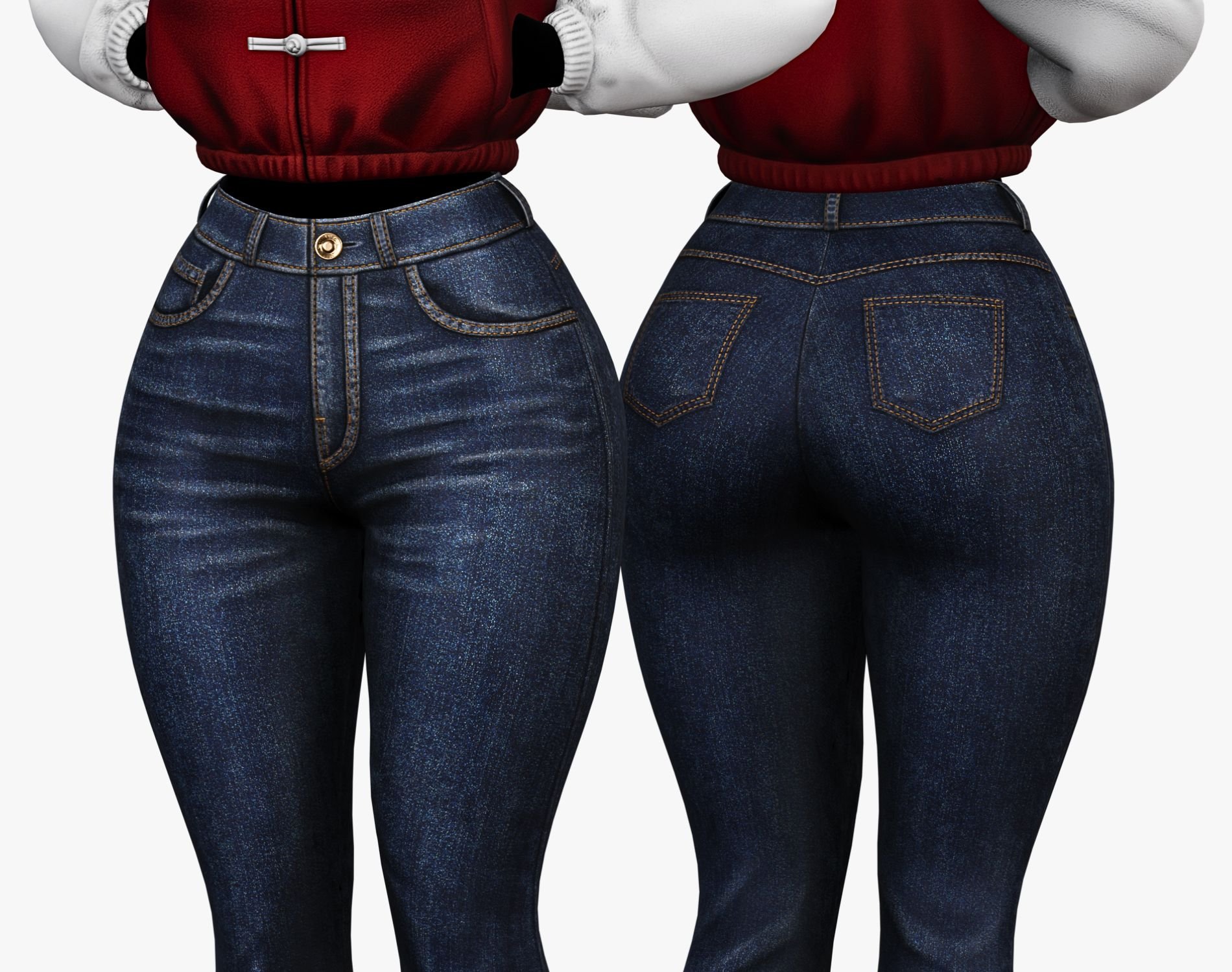 Women's Flare Jeans Pants | WOLVES STUDIO