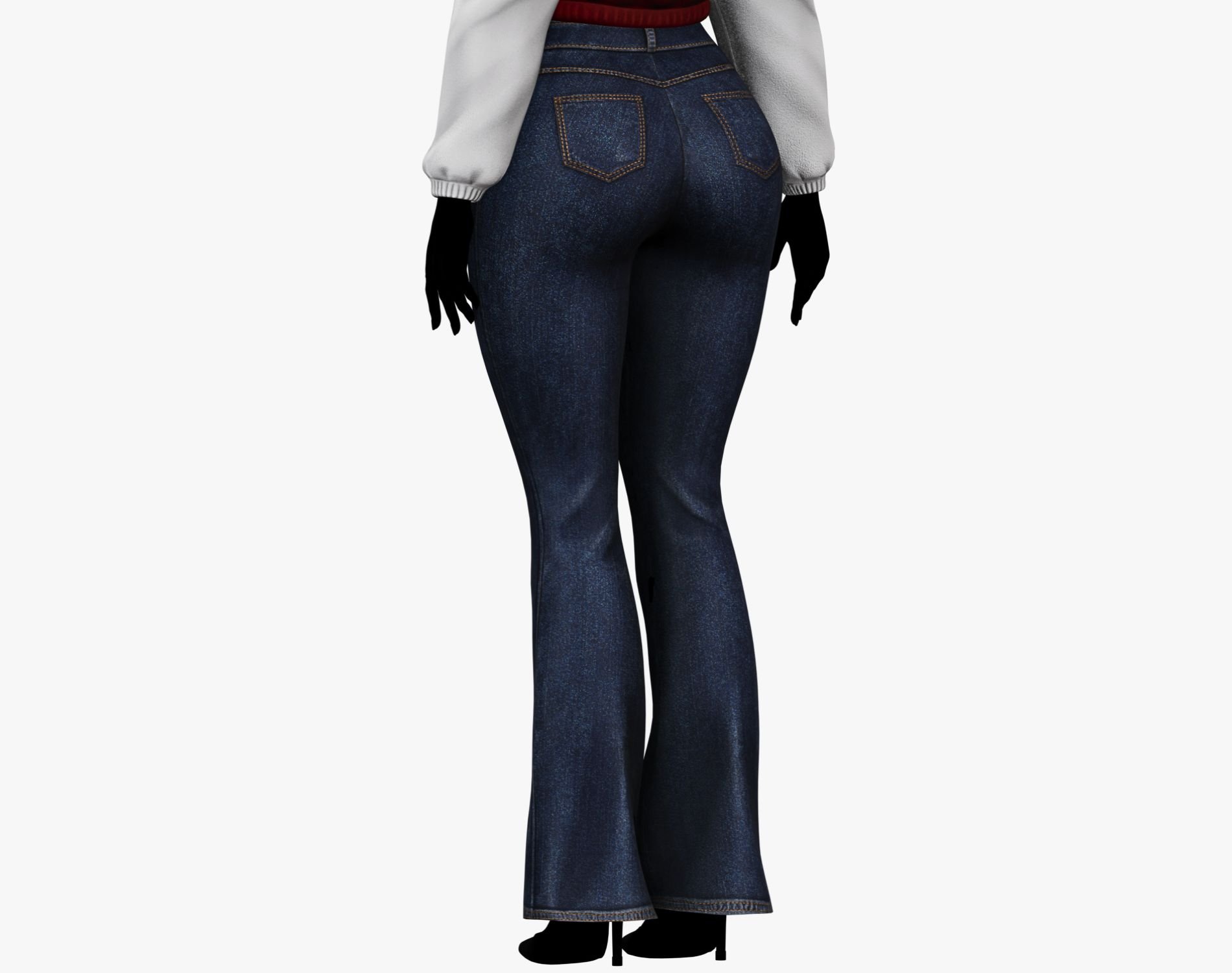 Women's Flare Jeans Pants | WOLVES STUDIO