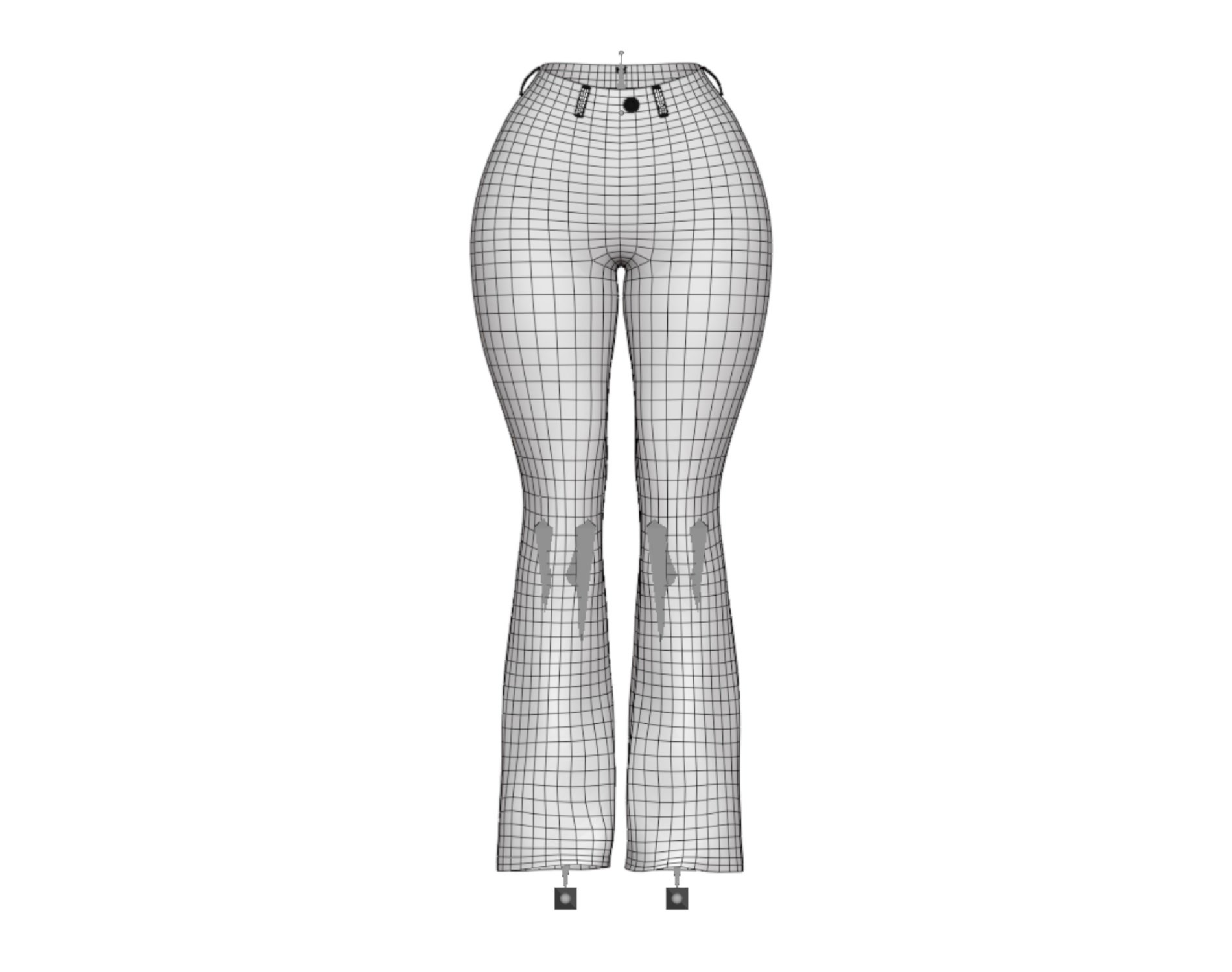 Women's Flare Jeans Pants | WOLVES STUDIO