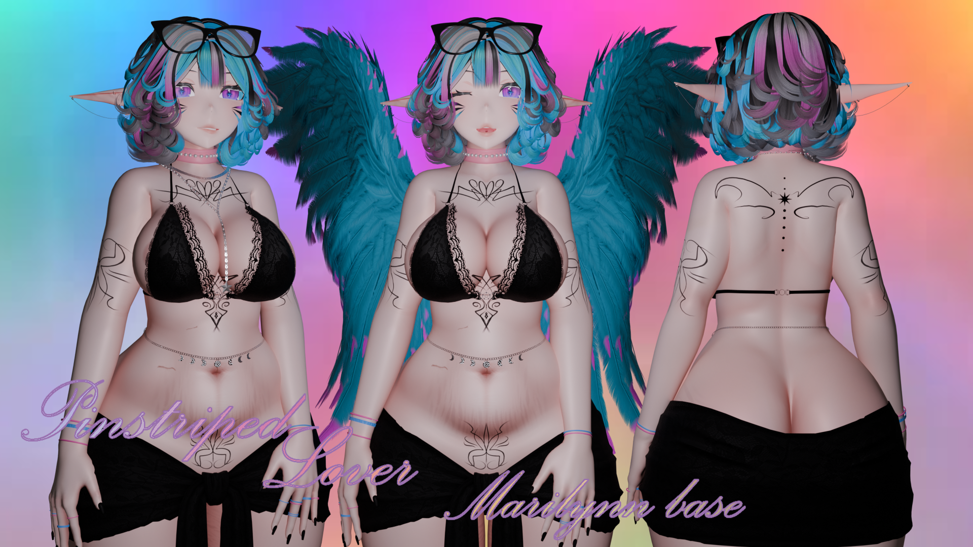 Pinstripe lover - Marilynn base (make your own tattoo)