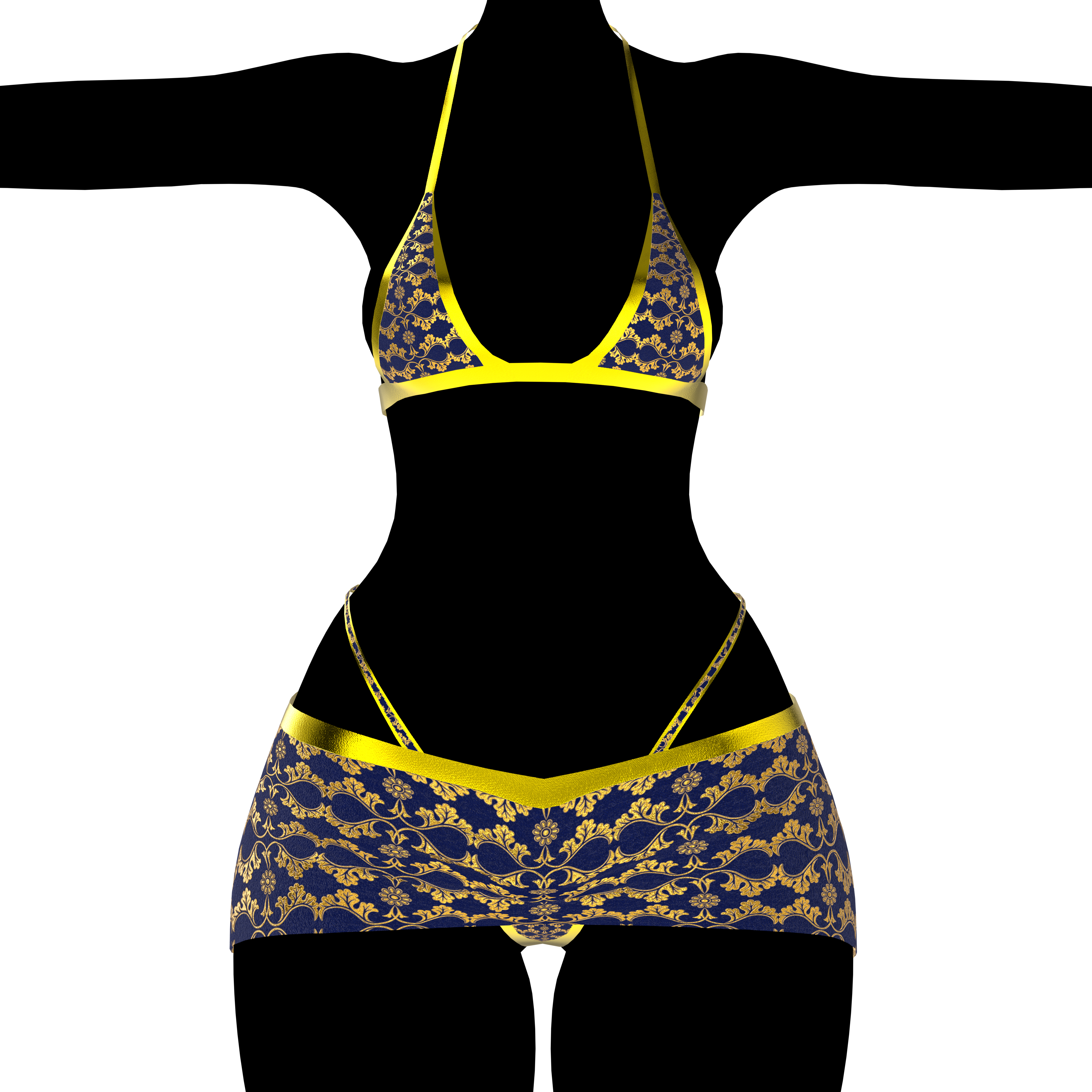 SCRUNCH BUTT BIKINI WITH OKOBO HEELS