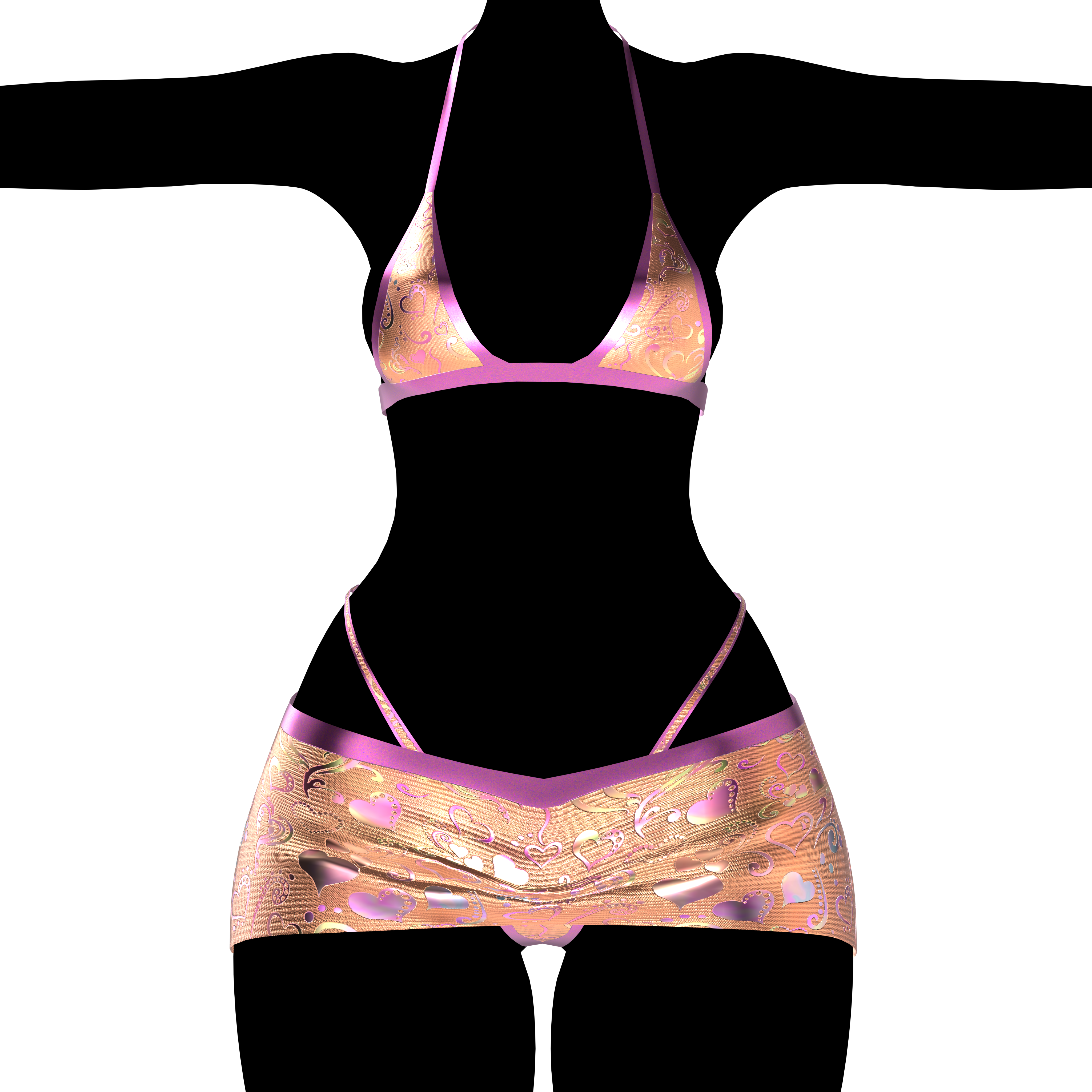 SCRUNCH BUTT BIKINI WITH OKOBO HEELS