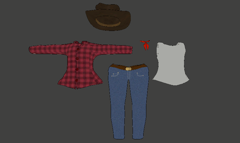 Chai Goat Farmer/Cowboy Outfit