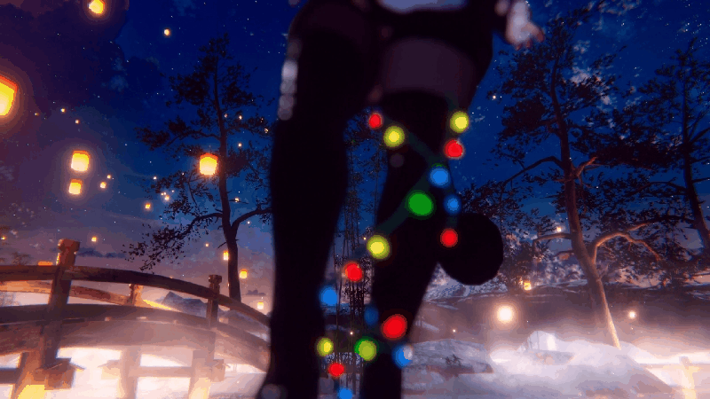 Pamela, The Christmas Cougar (Gogo, SPS, Particles)