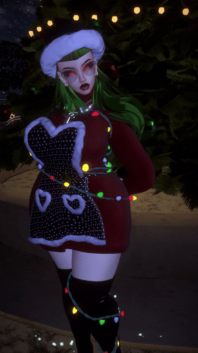 Pamela, The Christmas Cougar (Gogo, SPS, Particles)