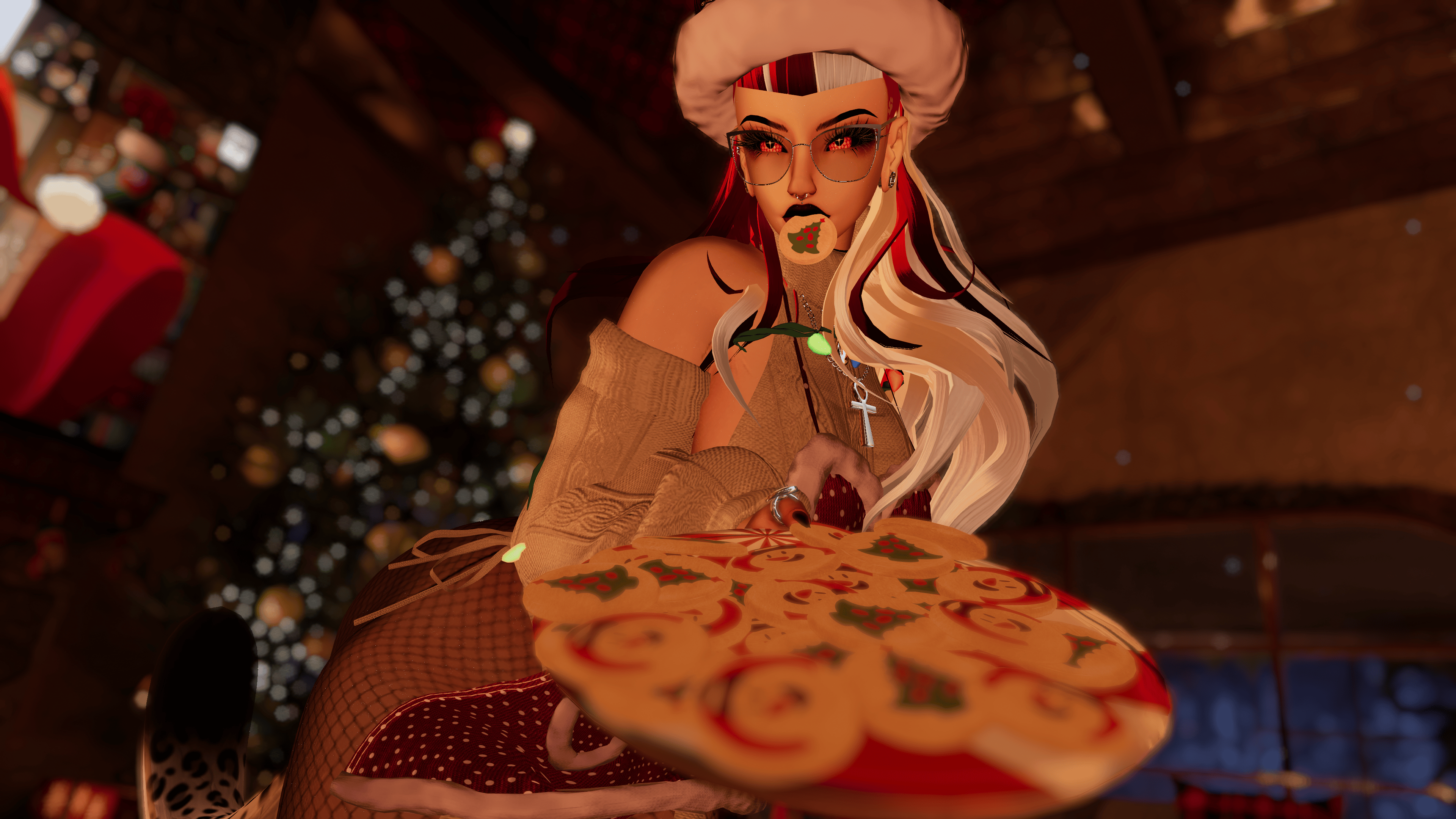 Pamela, The Christmas Cougar (Gogo, SPS, Particles)