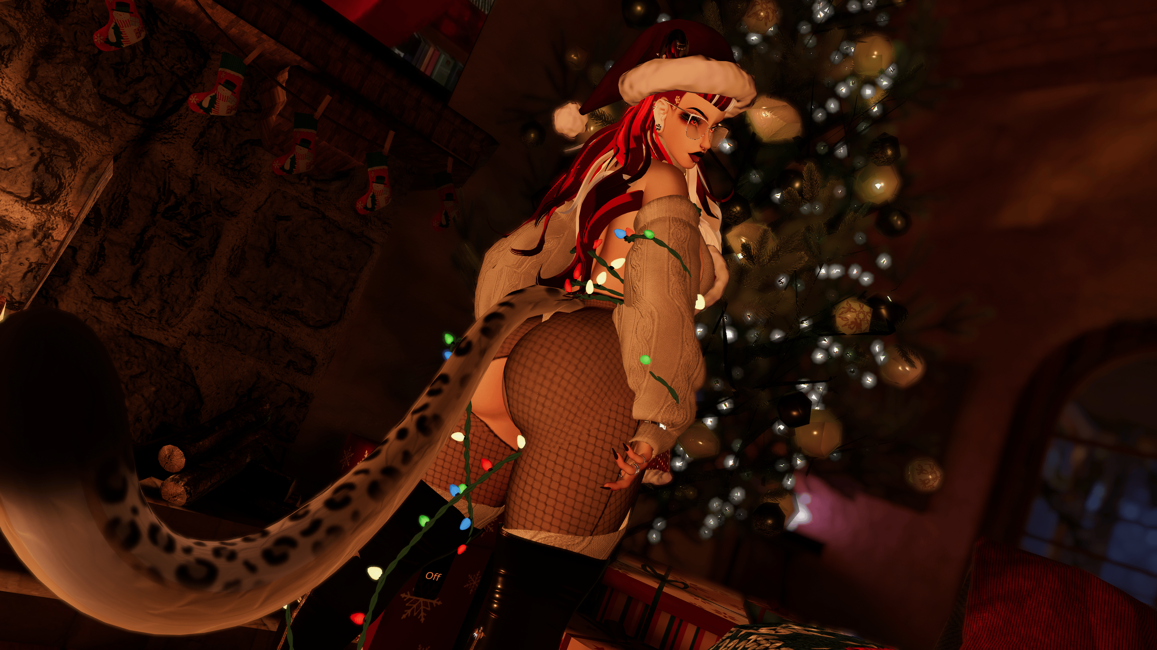 Pamela, The Christmas Cougar (Gogo, SPS, Particles)