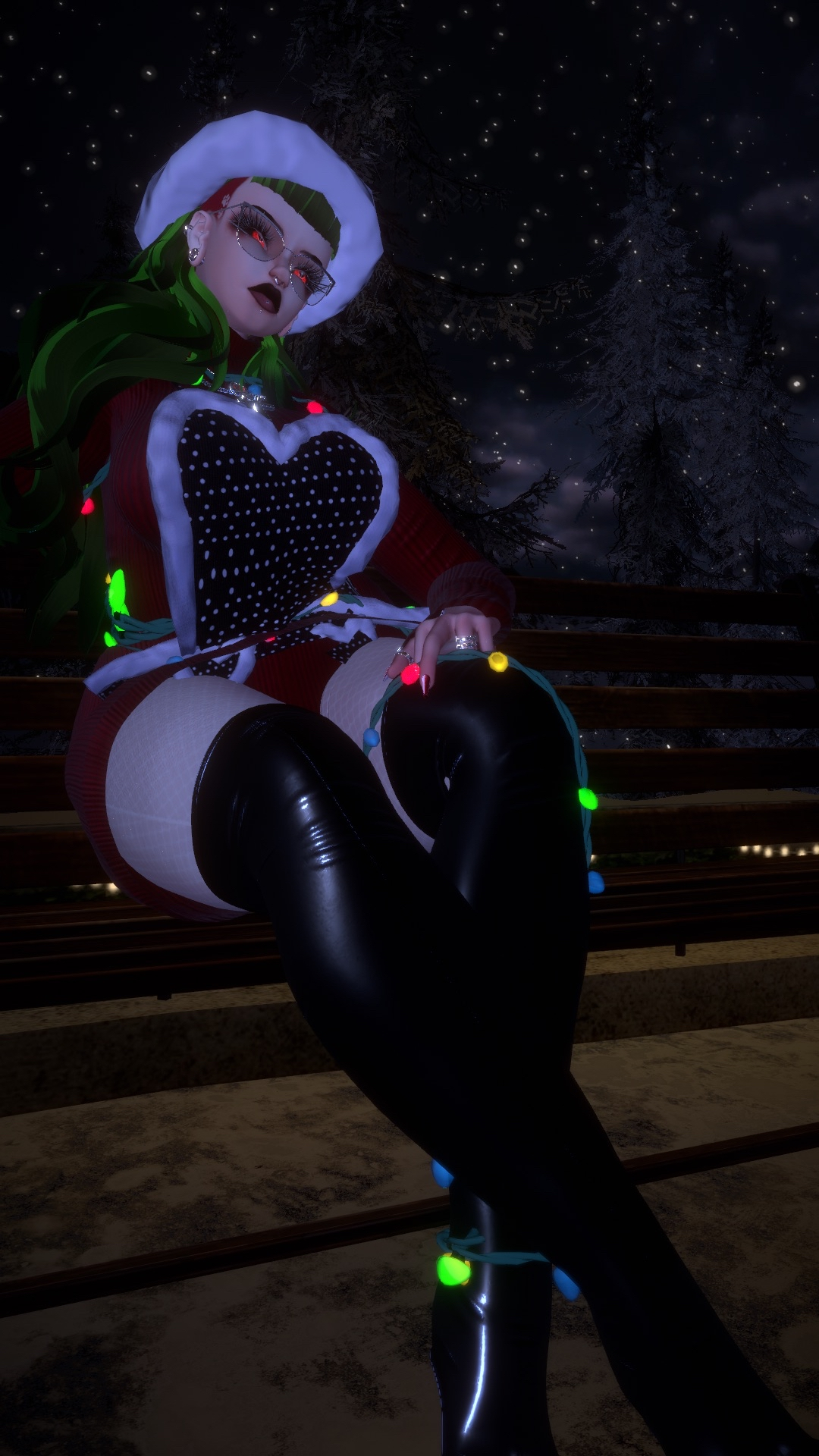 Pamela, The Christmas Cougar (Gogo, SPS, Particles)