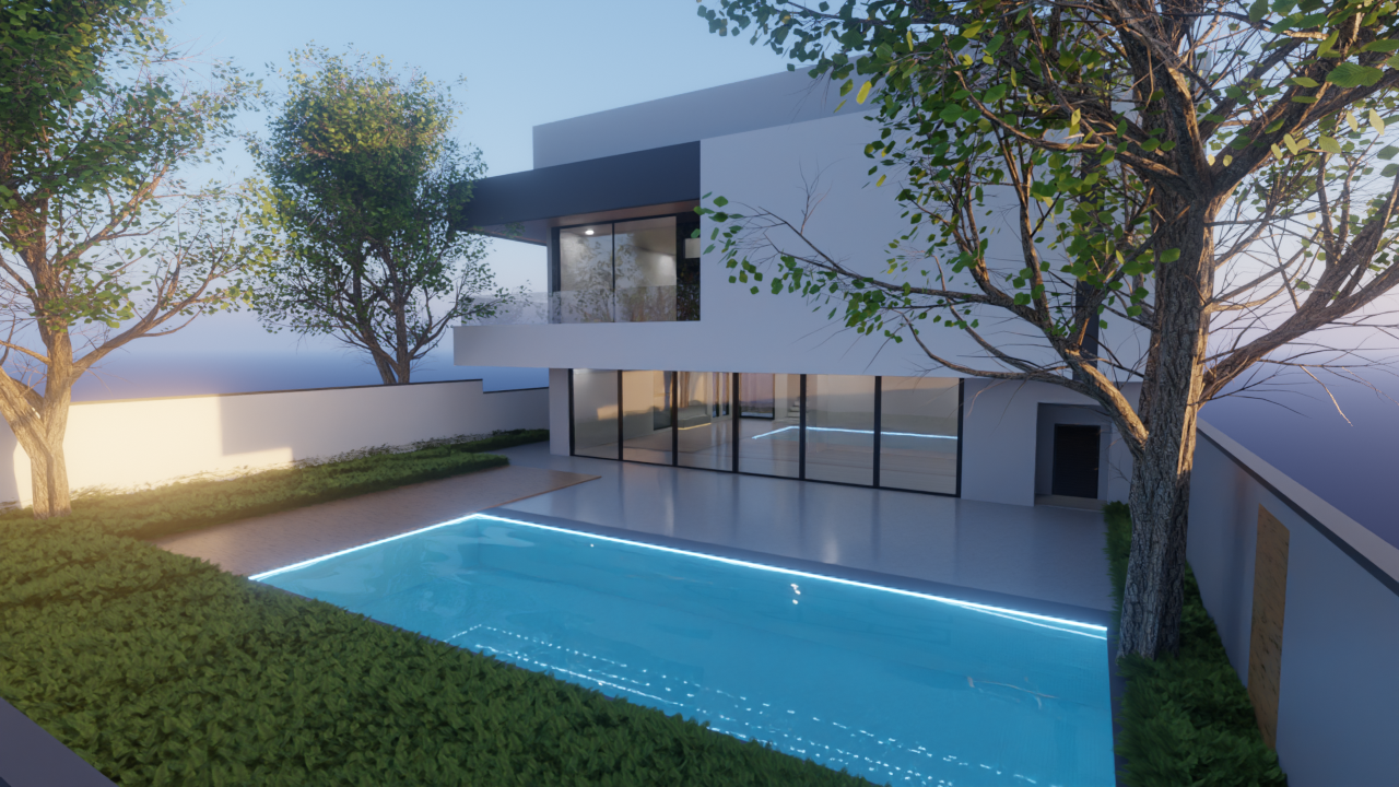Modern Compact Mansion in Gated Community – Minimalist Elegance with Natural Light