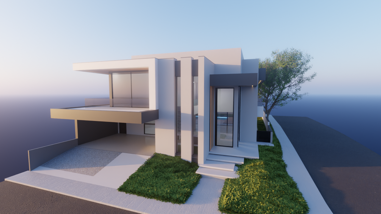 Modern Compact Mansion in Gated Community – Minimalist Elegance with Natural Light