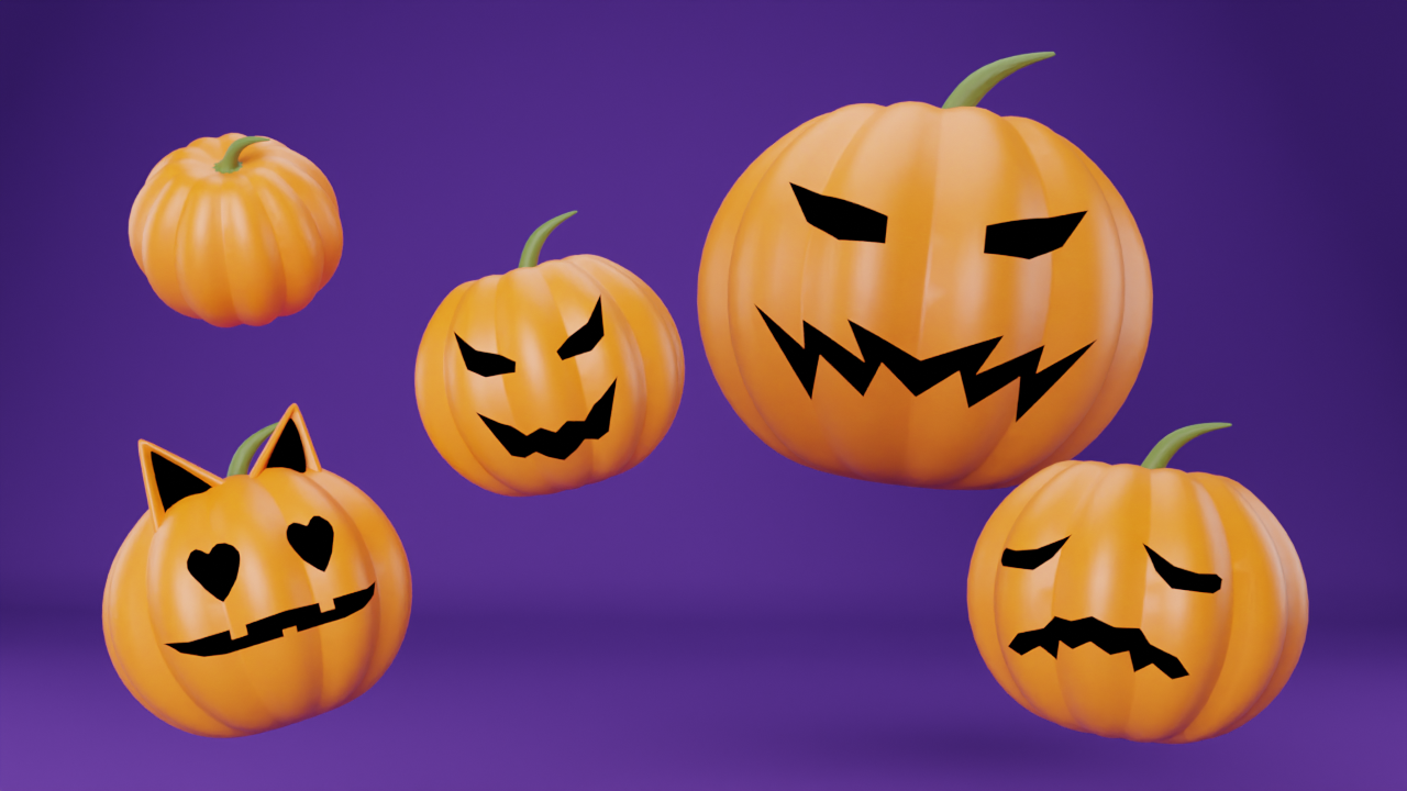 Universal Halloween Pumpkin Pack – VRChat Avatar Accessory