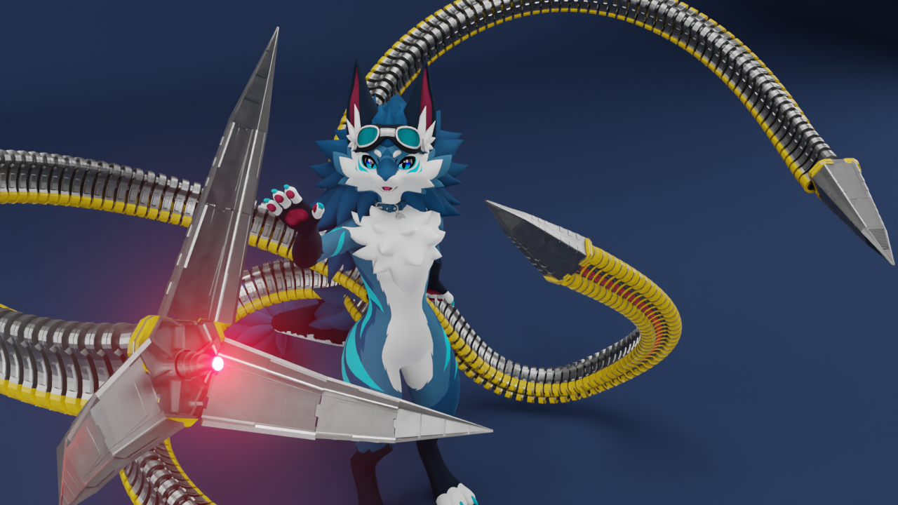 Cyber Robotic Arms | Universal VRChat Accessory (Animated)