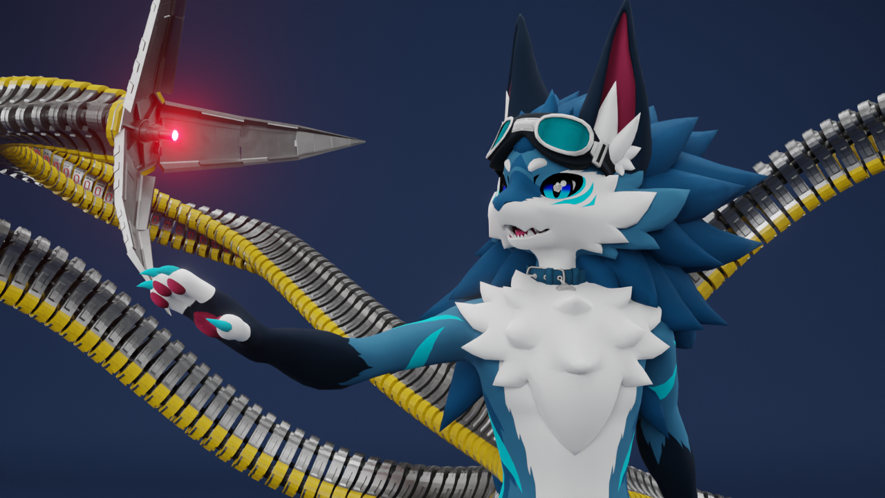 Cyber Robotic Arms | Universal VRChat Accessory (Animated)