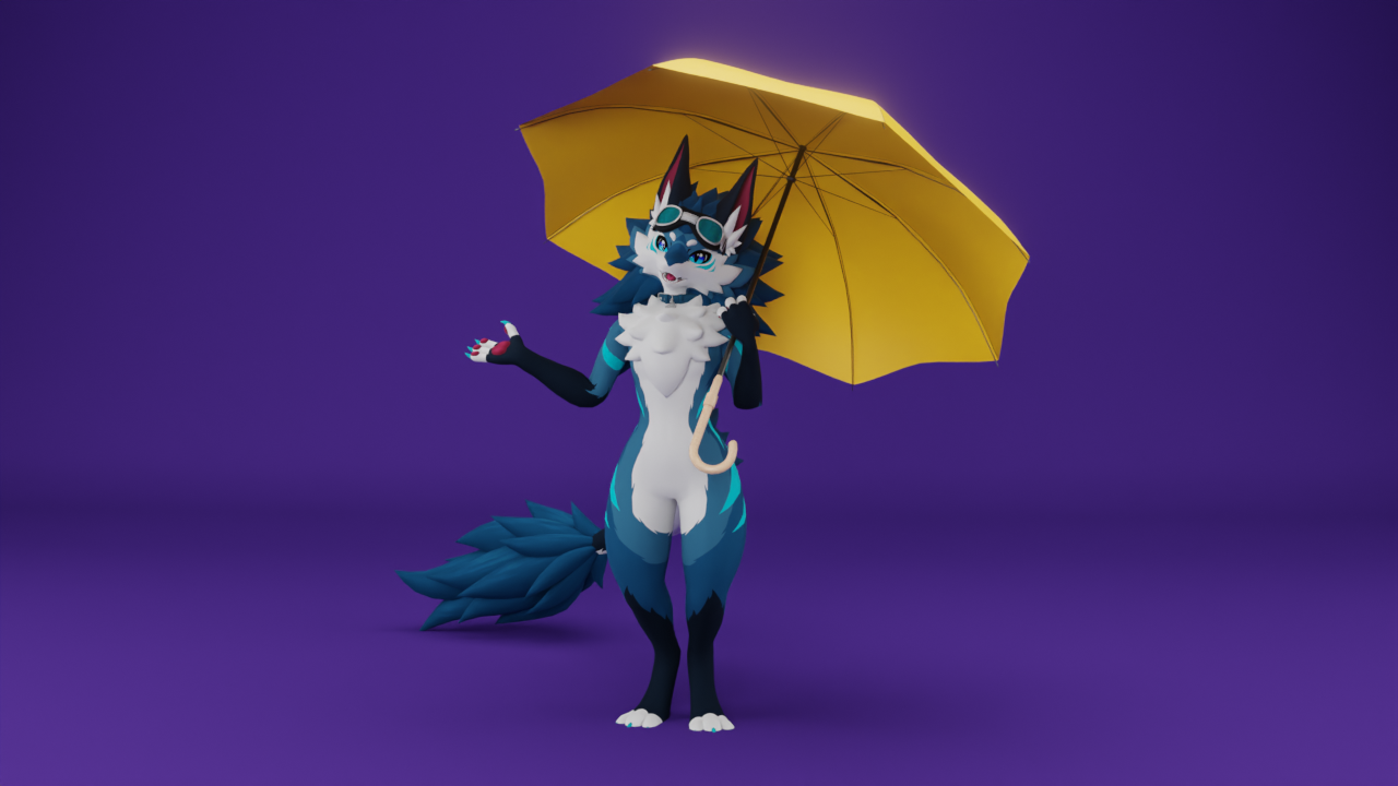 Stylish Umbrella Accessory for VRChat Avatars