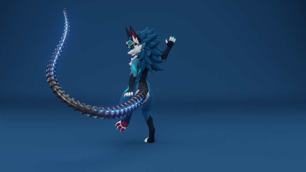 Cyberpunk Tail  2 Styles in 1