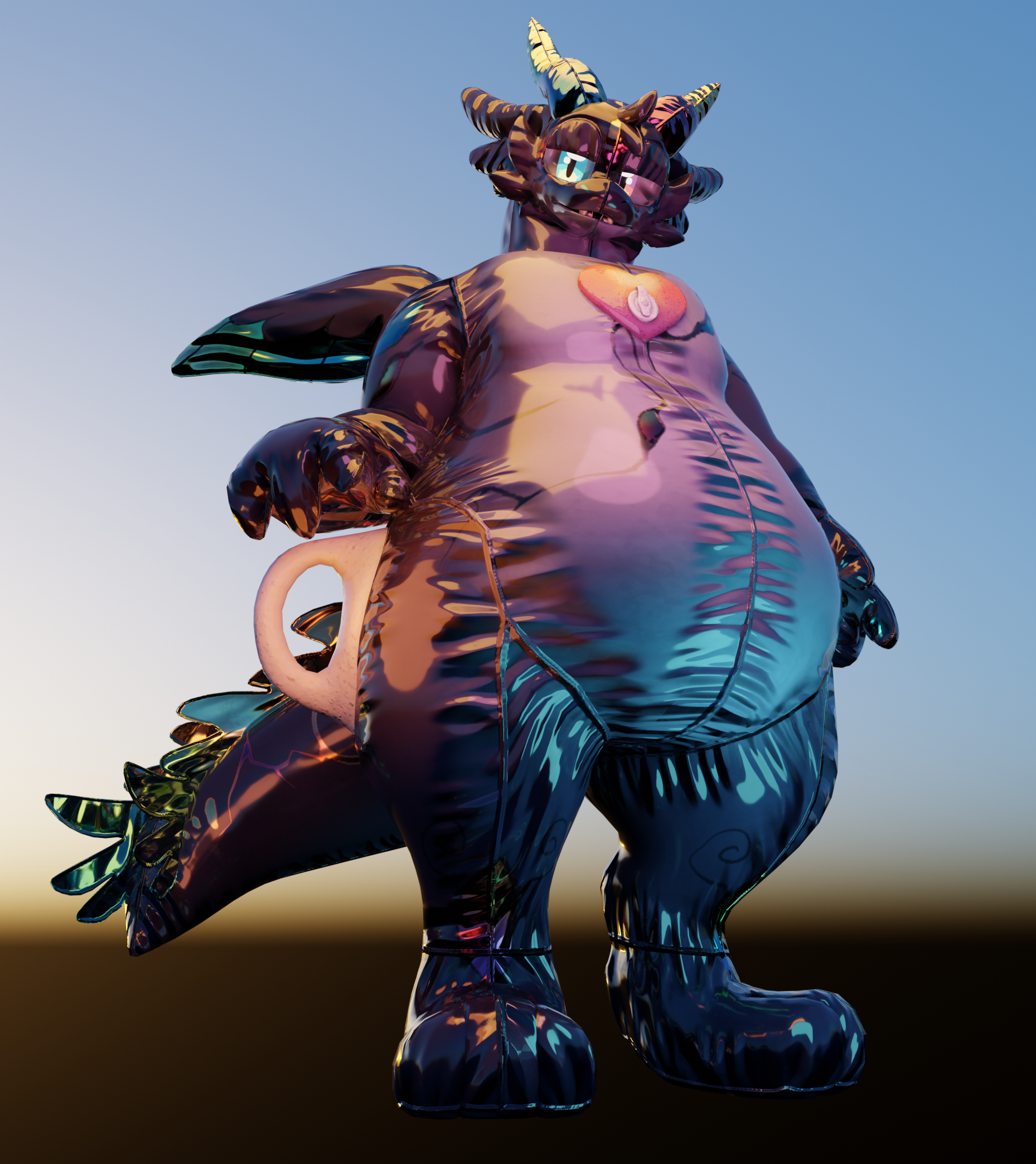Pooltoy Furry Dragon VRChat Avatar Base!