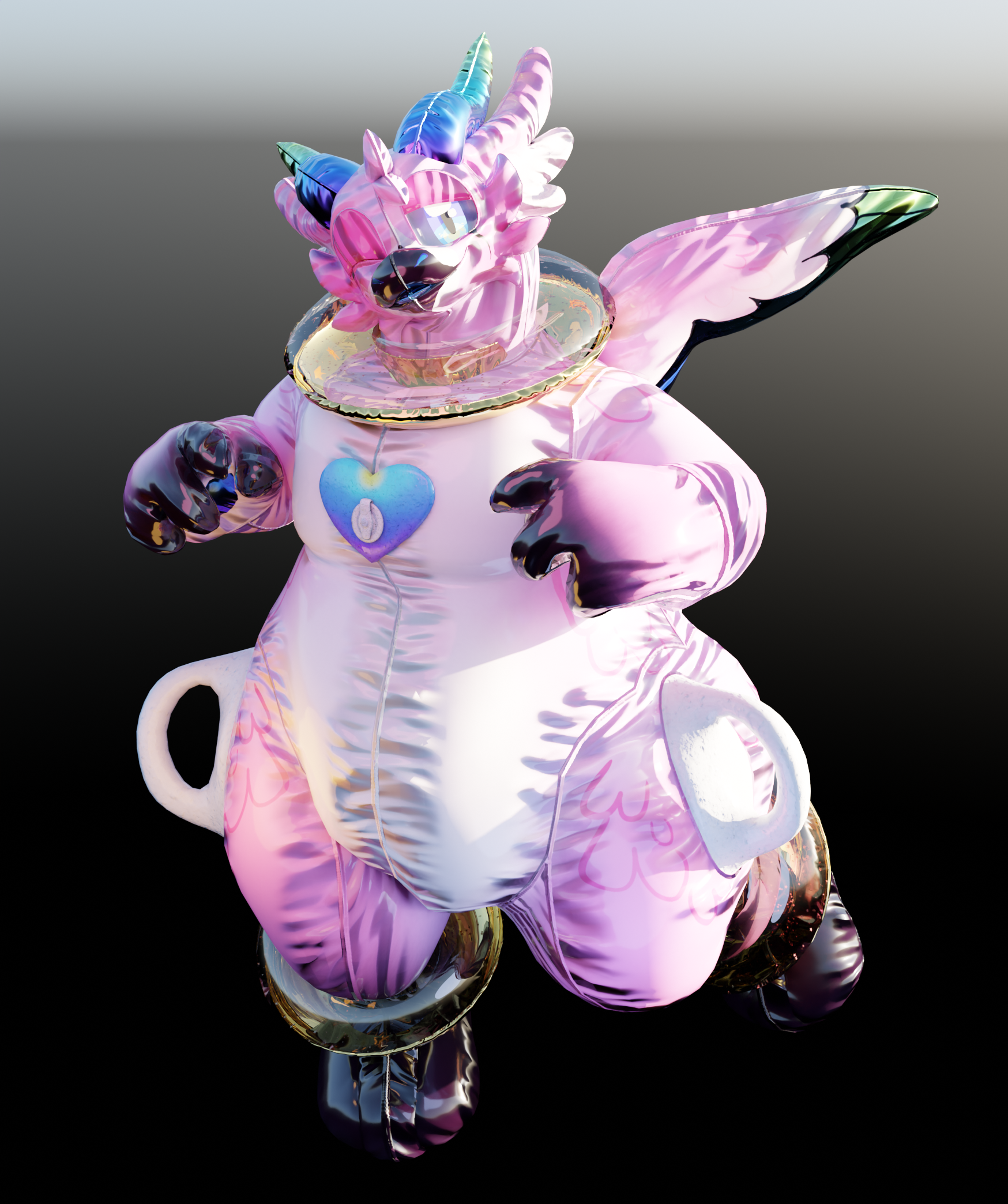 Pooltoy Furry Dragon VRChat Avatar Base!