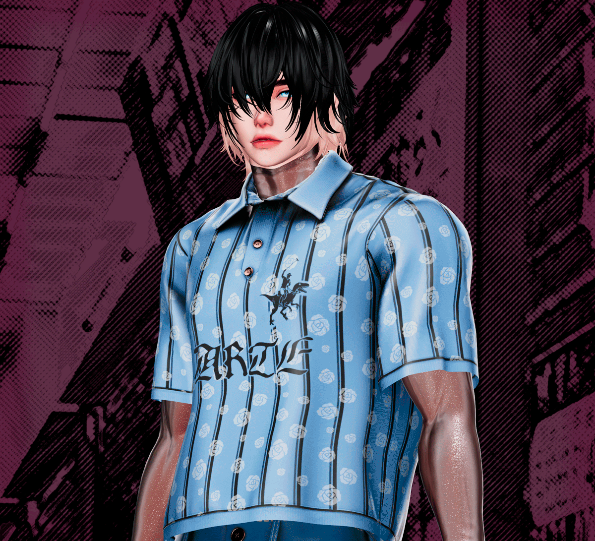 Male baggy polo