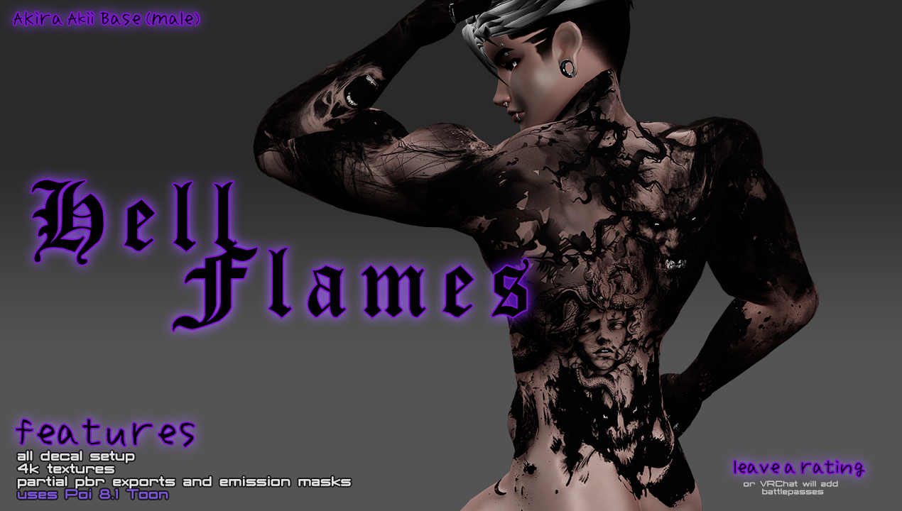 Hell Flames (Texture for Akira Male Base)