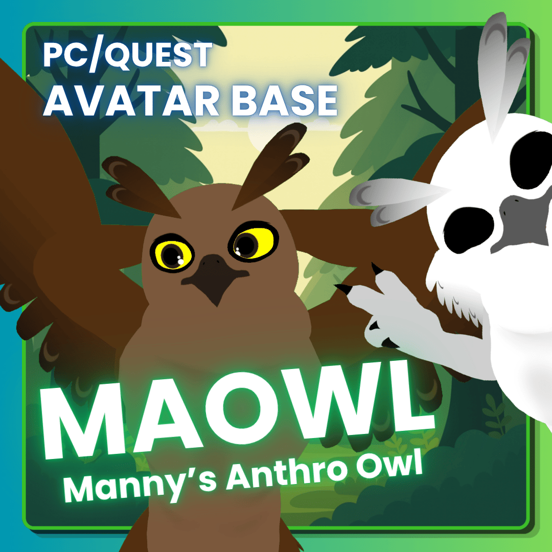 Maowl (Manny's Anthro Owl) VRChat Avatar