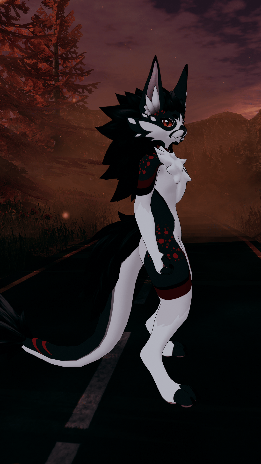 Novabeast Black & Red Deer Texture