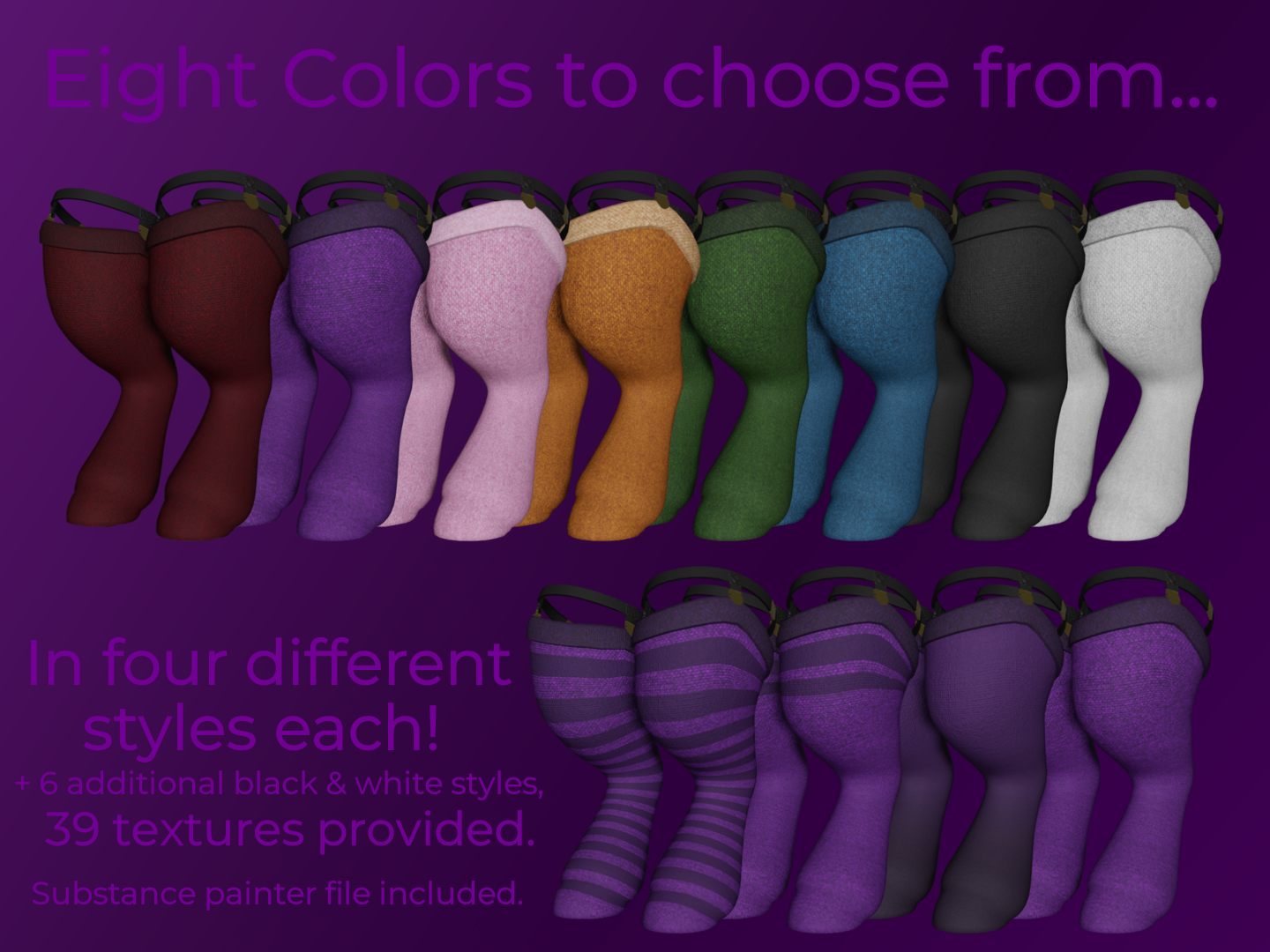 Lumistera thigh high socks & garters