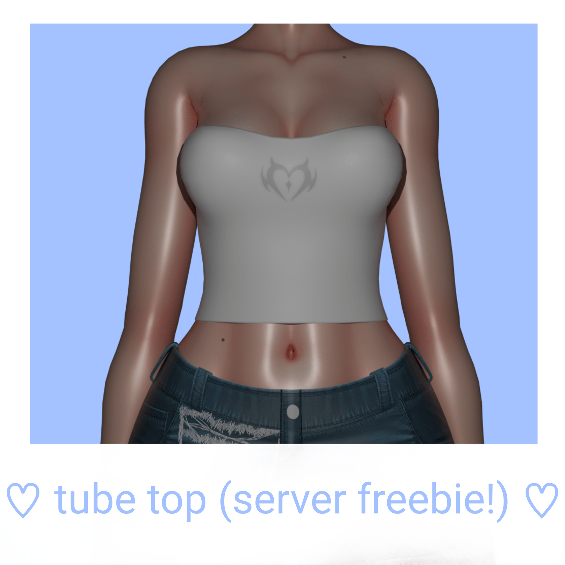 ♡ tube top (server freebie) ♡