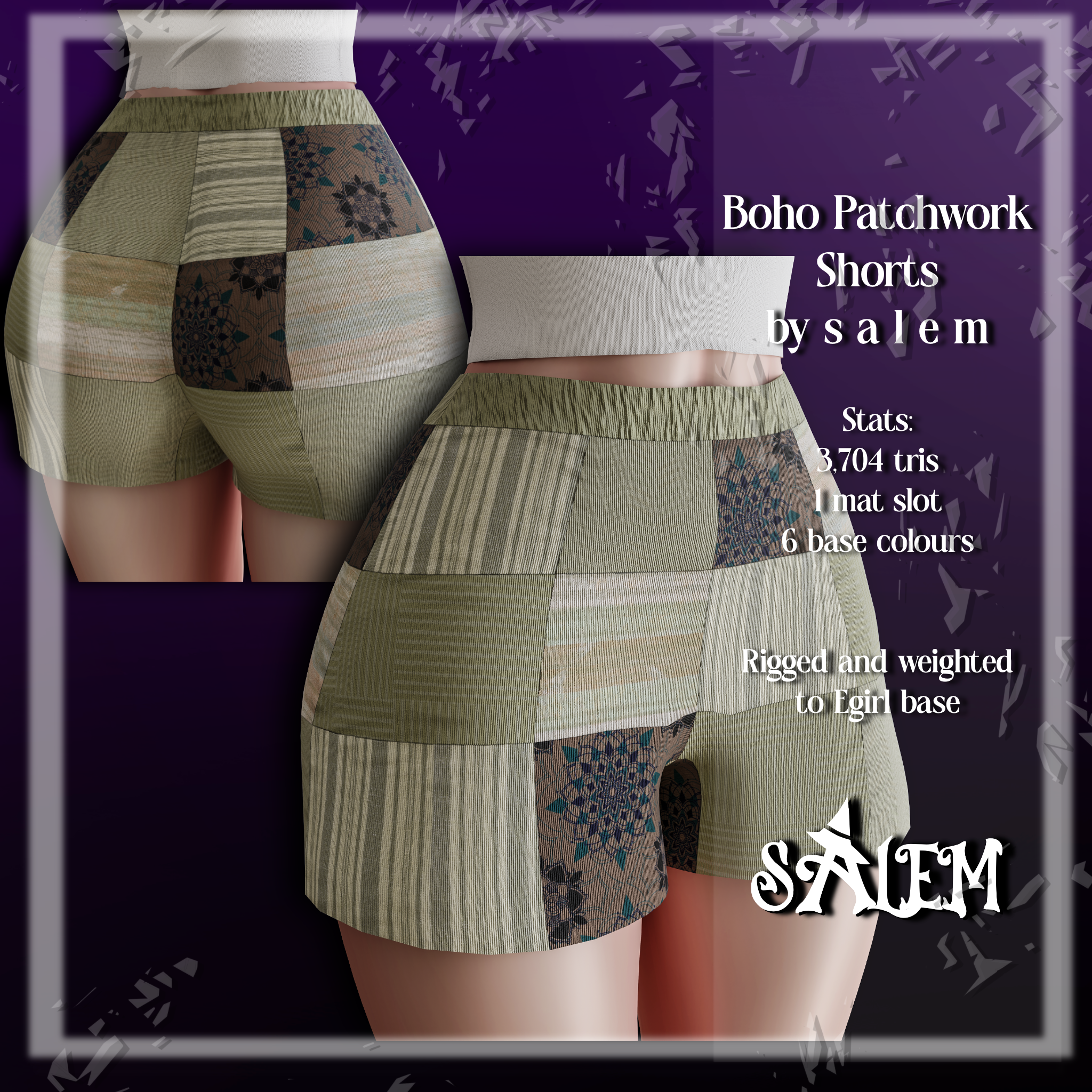 Boho Patchwork Shorts