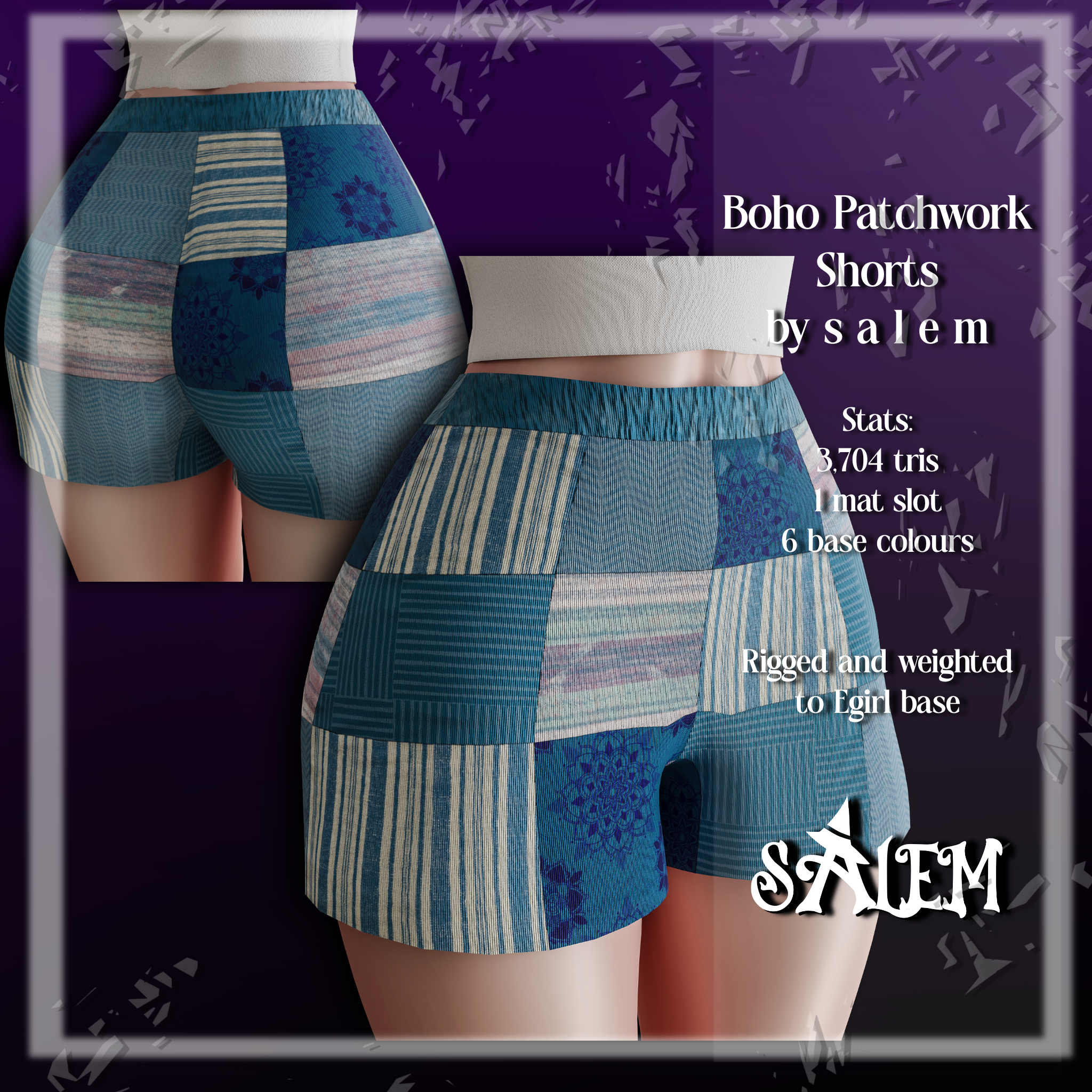 Boho Patchwork Shorts