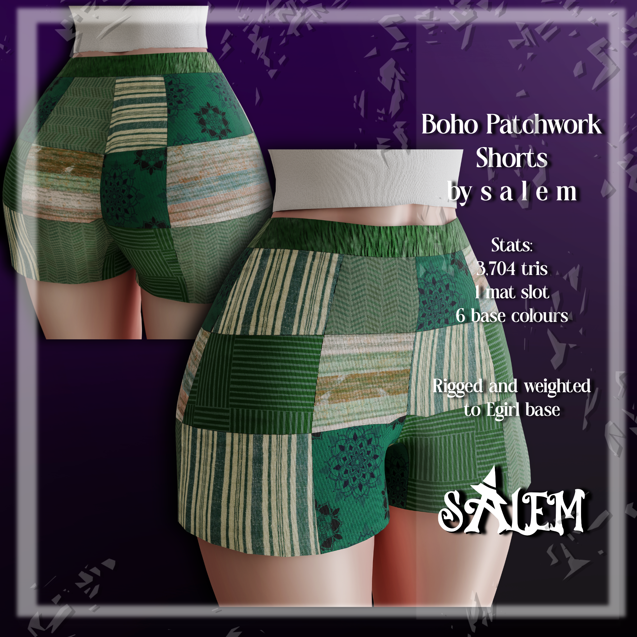Boho Patchwork Shorts