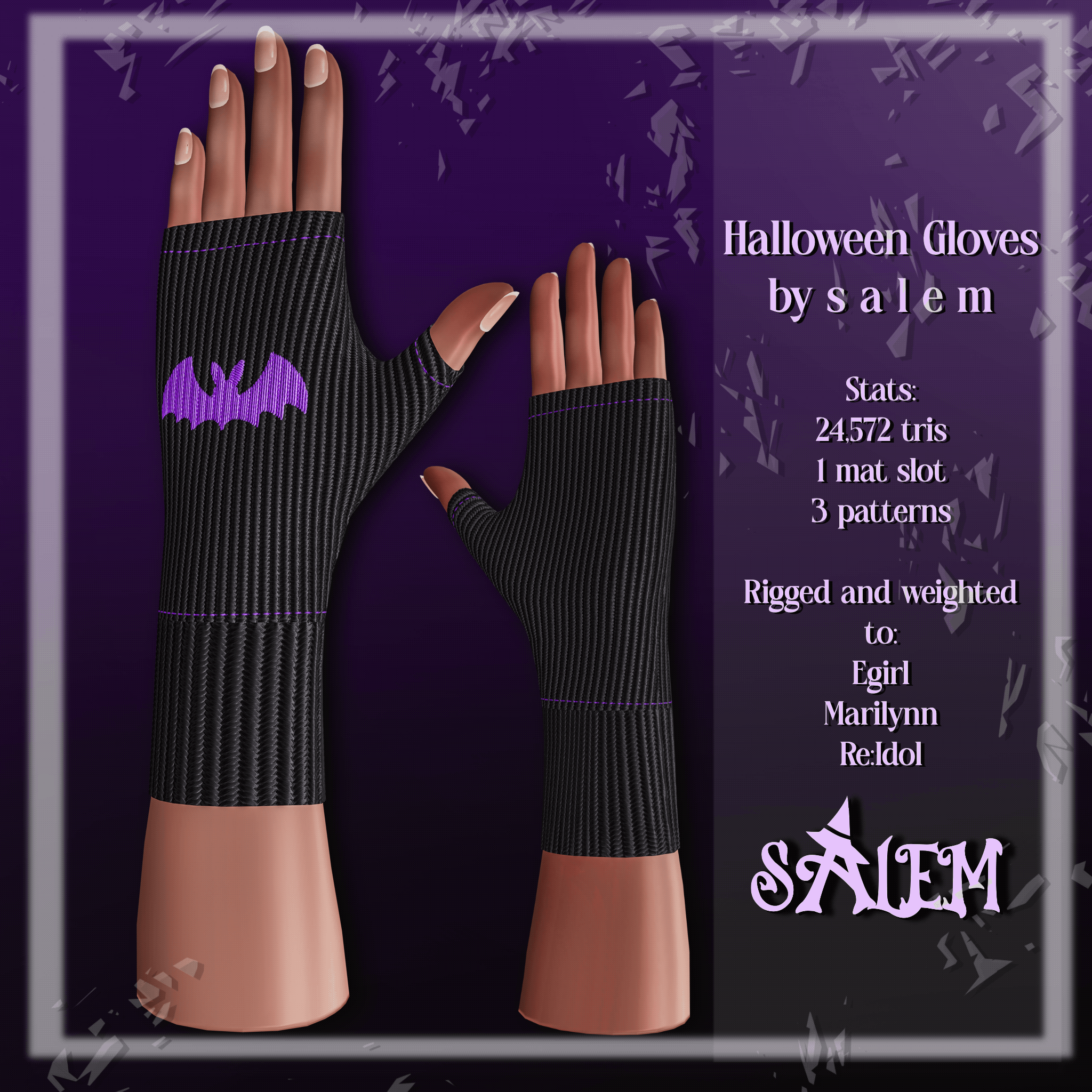 Halloween Fingerless Gloves | Pumpkins, Ghosts, Bats | NITRO FREEBIE