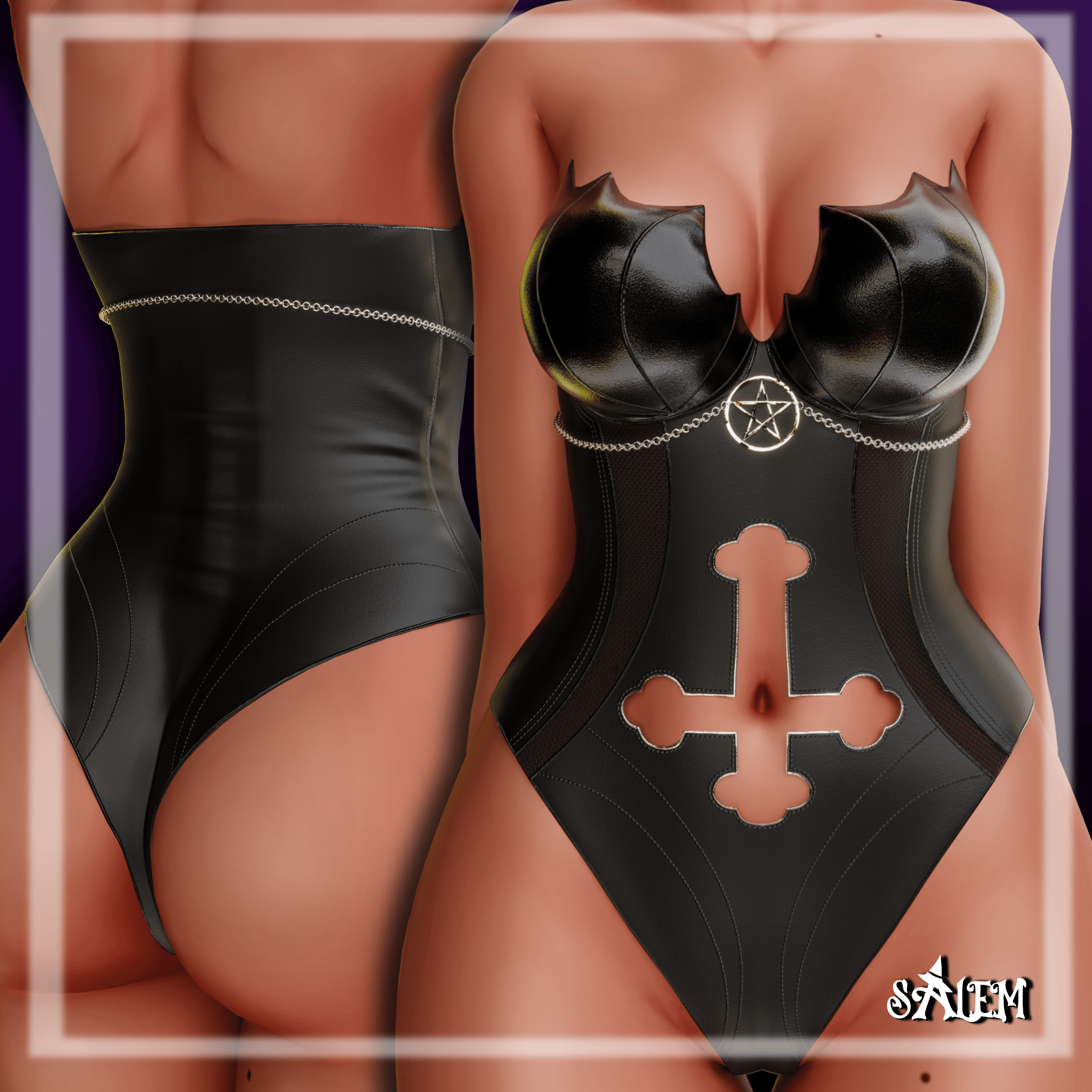 Crossed Out Bodysuit | Egirl, Marilynn, Re:Idol