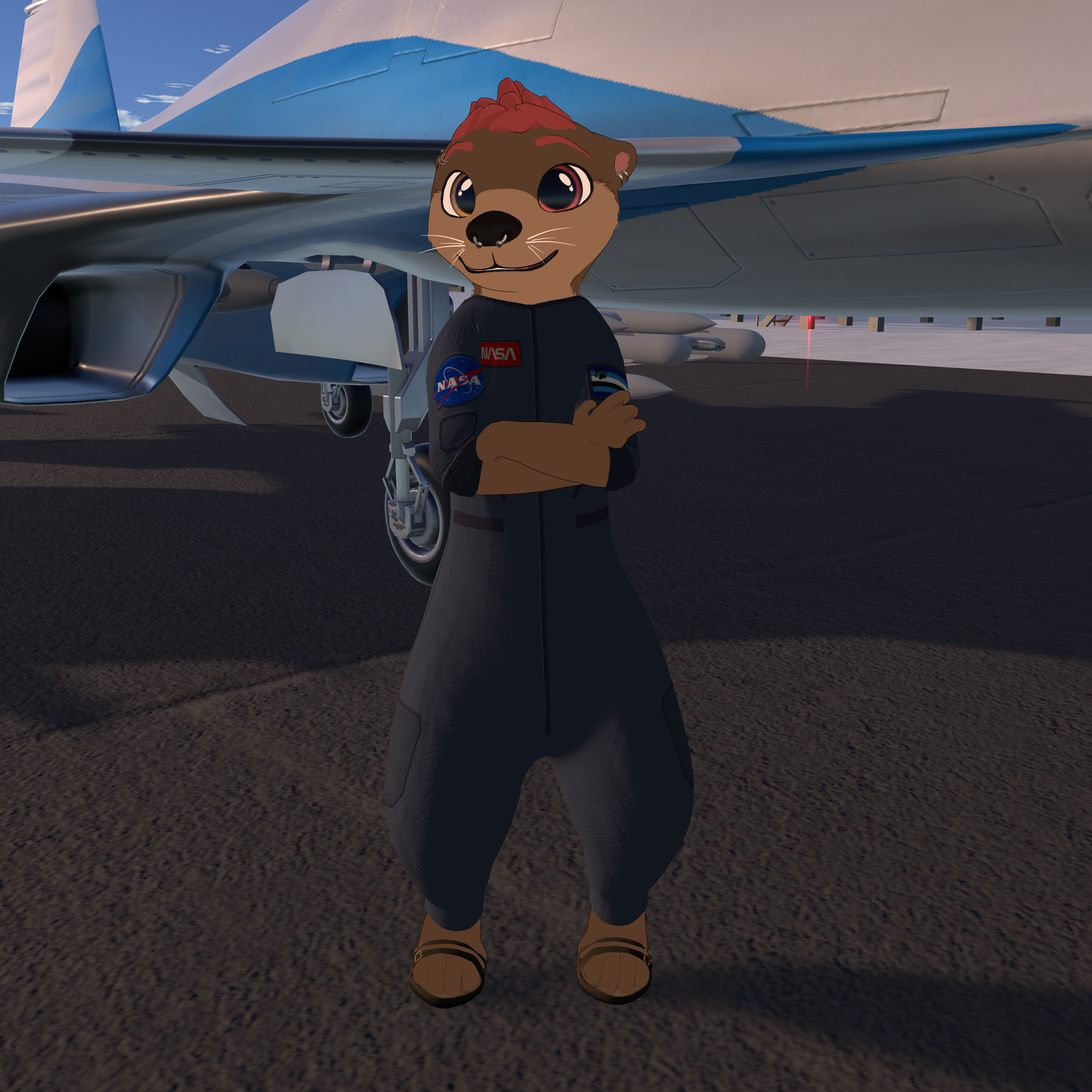 🛩️ NASA Awtter Flight Suit - Blue & Green Edition 🌟
