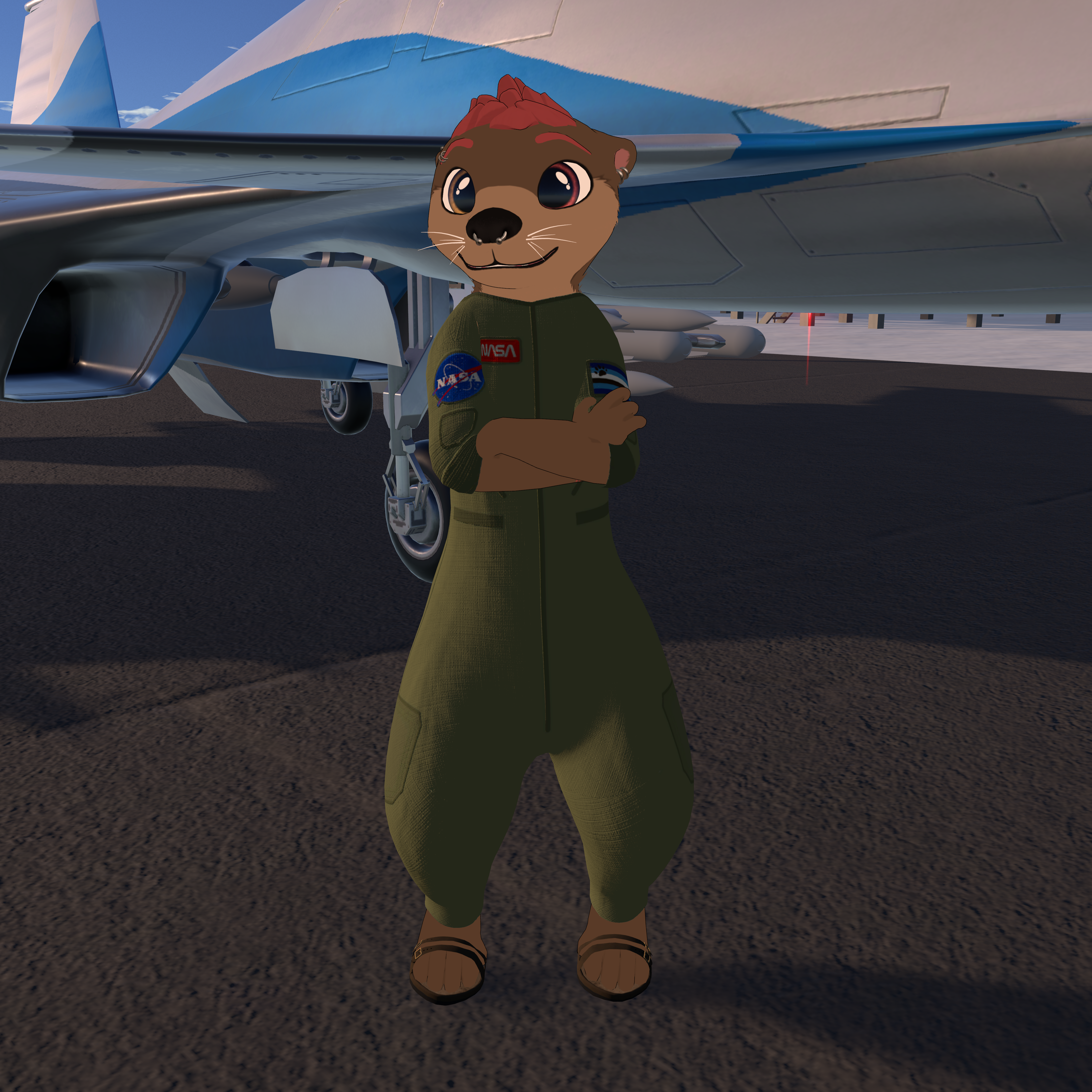 🛩️ NASA Awtter Flight Suit - Blue & Green Edition 🌟