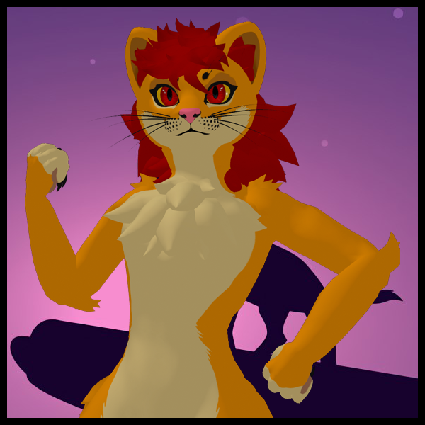 Meowper Texture - Red mained lion, lighter colours