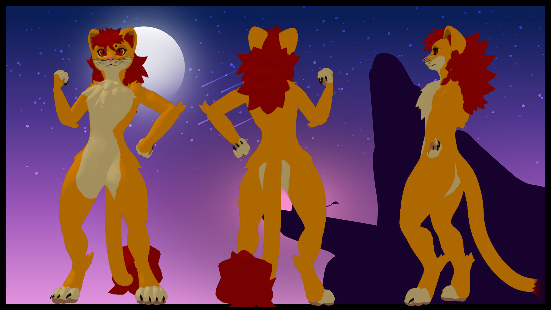 Meowper Texture - Red mained lion, lighter colours